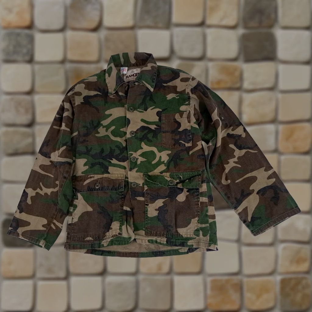 Vintage Vintage Camouflage Full Button Combat Field Shirt Small Ranger USA Made Size US S / EU 44-46 / 1 - 1 Thumbnail