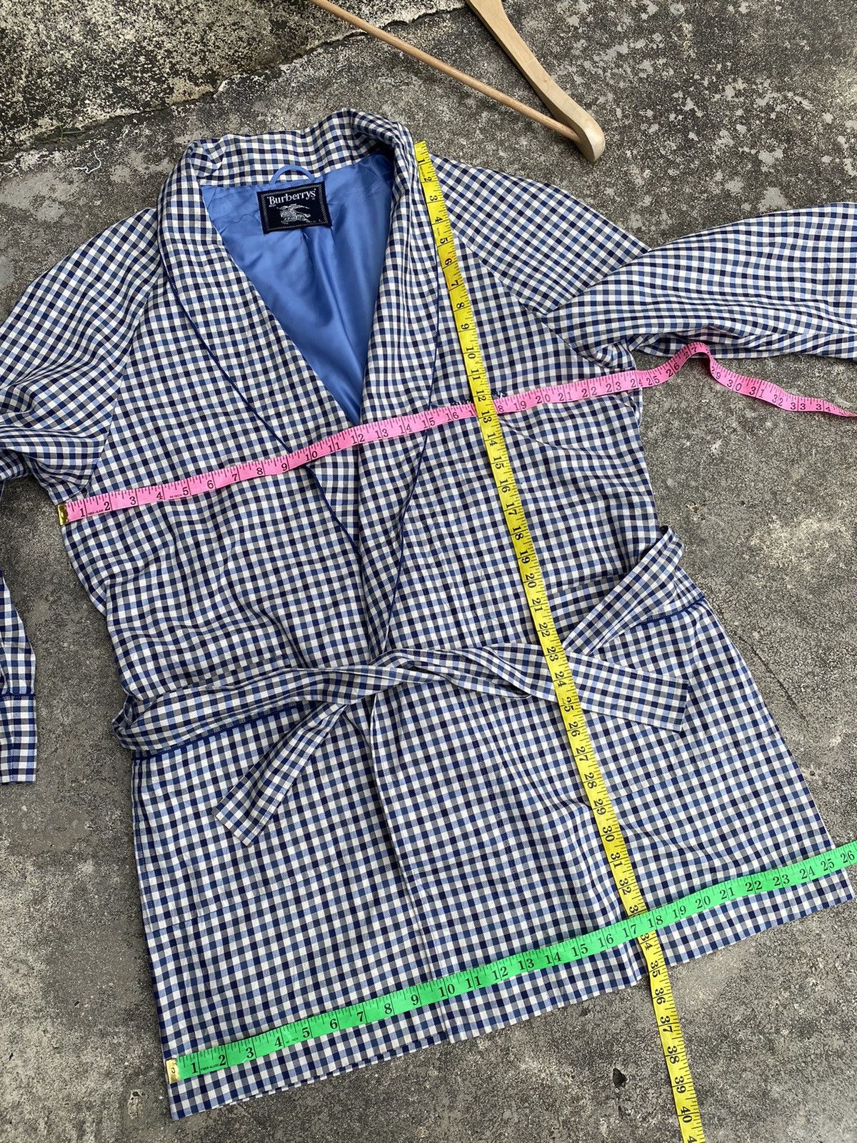 Burberry 🔥 Rare 🔥 Burberrys Coat Gown Long Buttonless Logo Embroidery Size US L / EU 52-54 / 3 - 11 Thumbnail