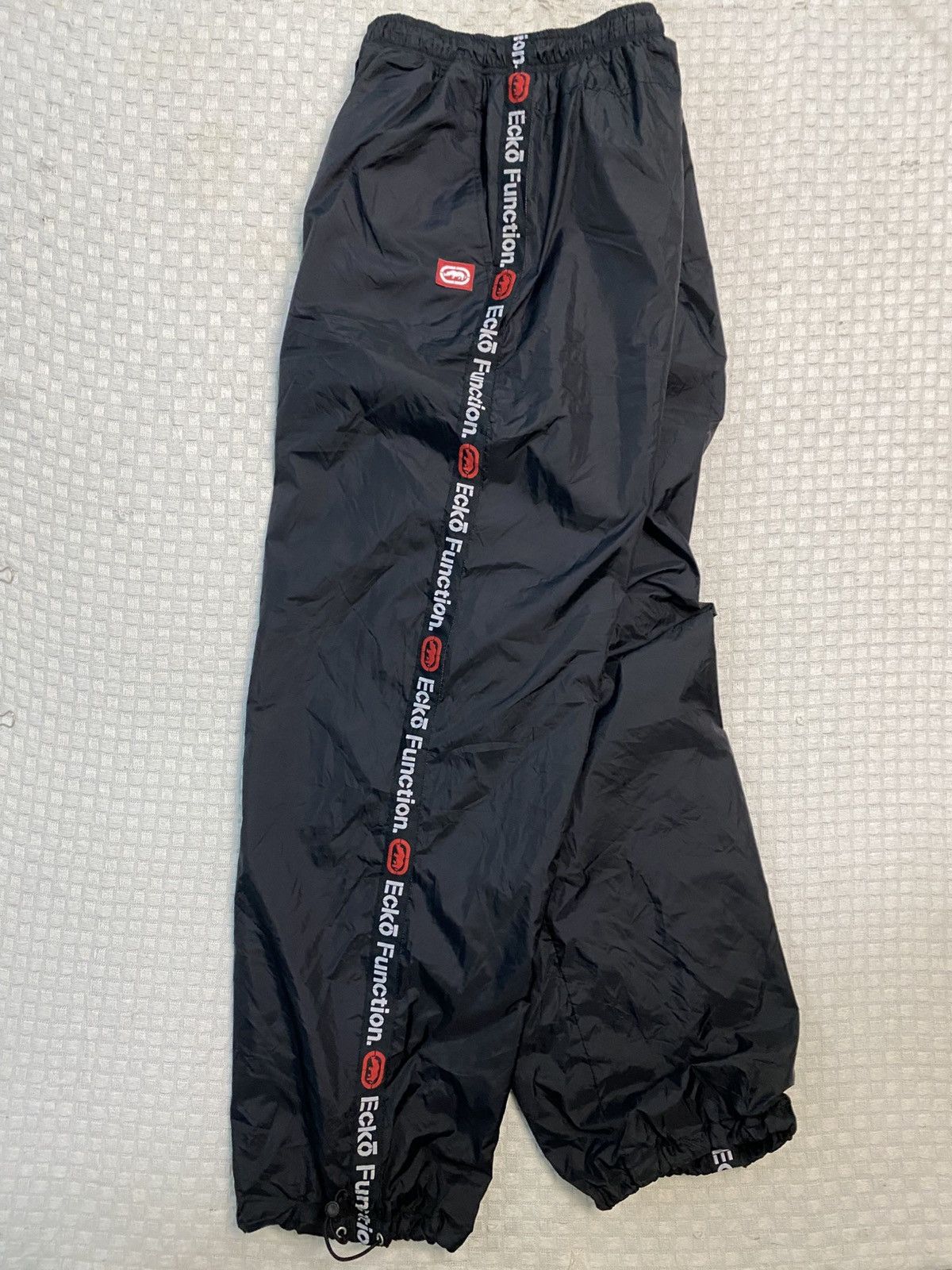 Ecko Unltd. 💥 VINTAGE ECKO 90S BAGGY WIDE LEG SWOOSH TRACK PANTS Y2K Size US 28 / EU 44 - 8 Thumbnail
