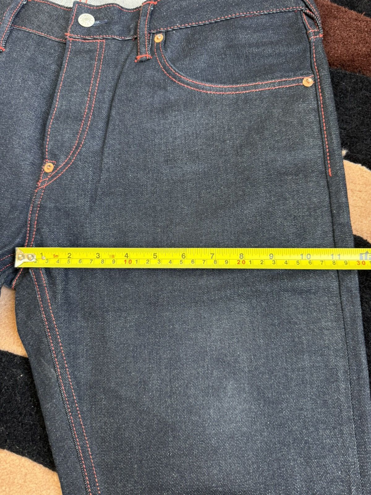 Evisu EVISU red painting daicock style jeans！size：36x34 Size US 36 / EU 52 - 12 Thumbnail
