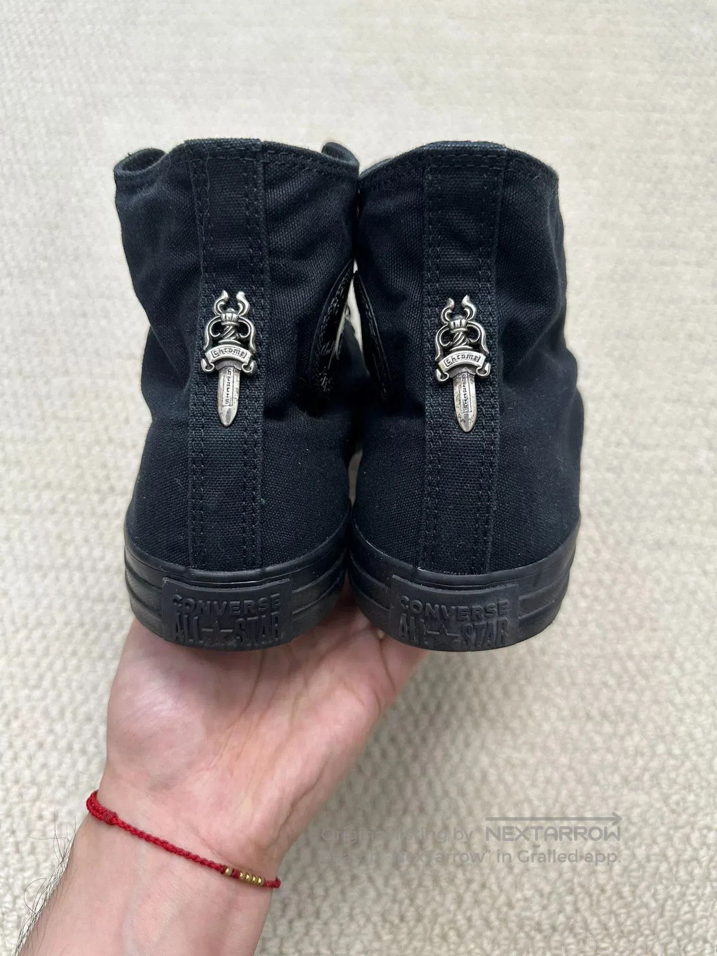 Chrome Hearts Chrome Hearts Converse All Black Sneakers. Size US 9.5 / EU 42-43 - 8 Thumbnail