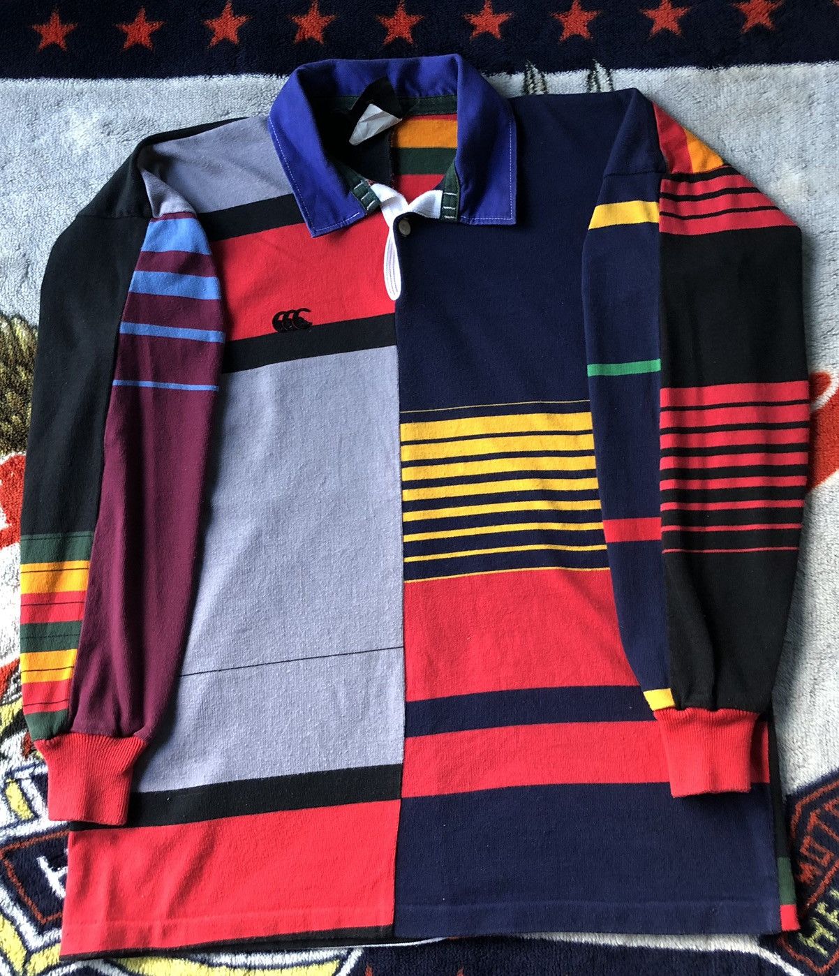 Canterbury of New Zealand Vintage Canterbury Rugby Ugly Colour Long Sleeve Size US L / EU 52-54 / 3 - 1 Thumbnail