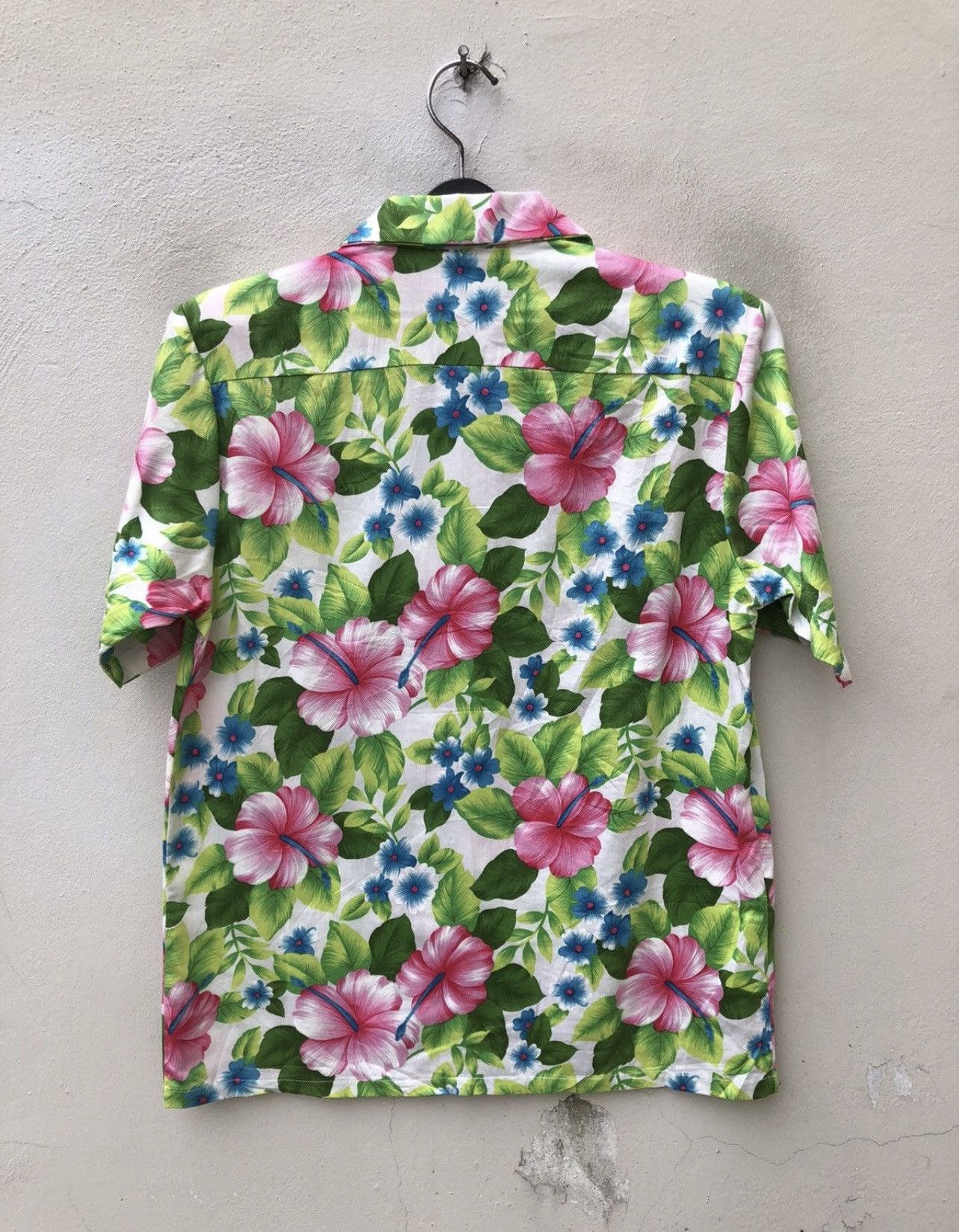 Japanese Brand Vintage 80s Guppy Okinawa Hibiscus Hawaiian Shirt Size US M / EU 48-50 / 2 - 23 Thumbnail