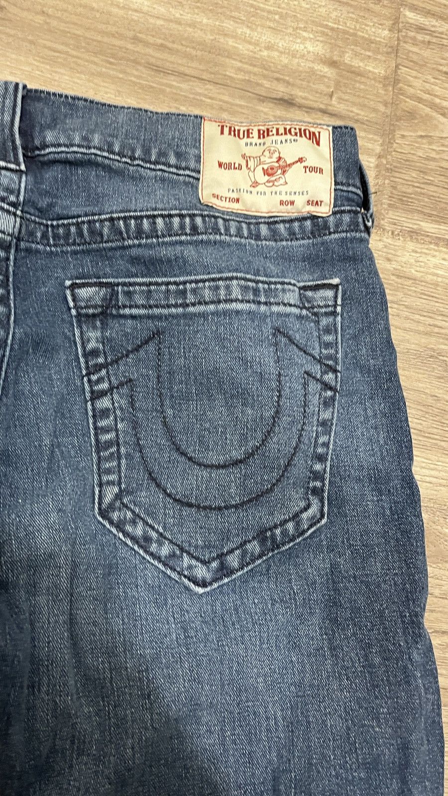 True Religion True Religion Ricky Blue/Red Denim Jeans Size US 34 / EU 50 - 2 Thumbnail