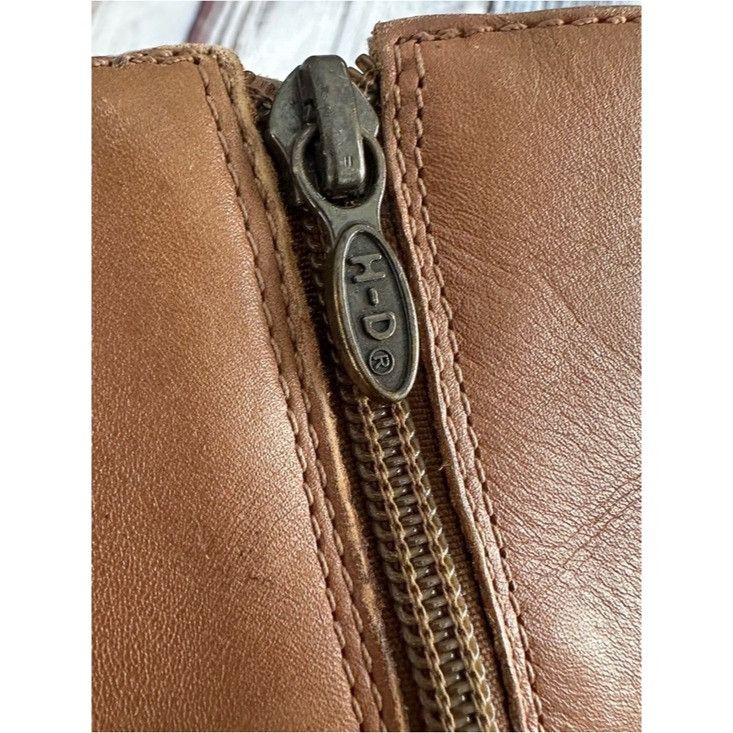 Harley Davidson Vintage Harley Davidson Tan Leather Heeled Boots Size US 8.5 / IT 38.5 - 10 Thumbnail