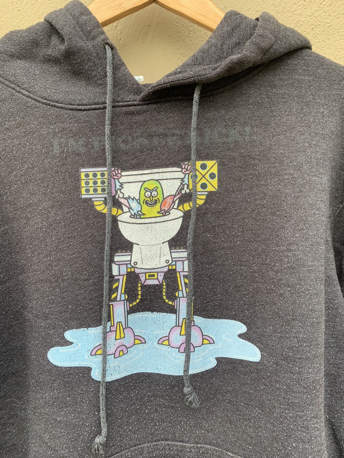 Nickelodeon faded black Rick and Morty in Toilet Robot Hoodie Size US L / EU 52-54 / 3 - 2 Thumbnail