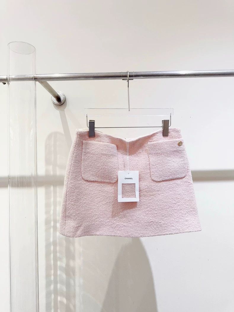Chanel Chanel Pink Skirt with Tags-dmc Size 40" / US 18 - 1 Thumbnail