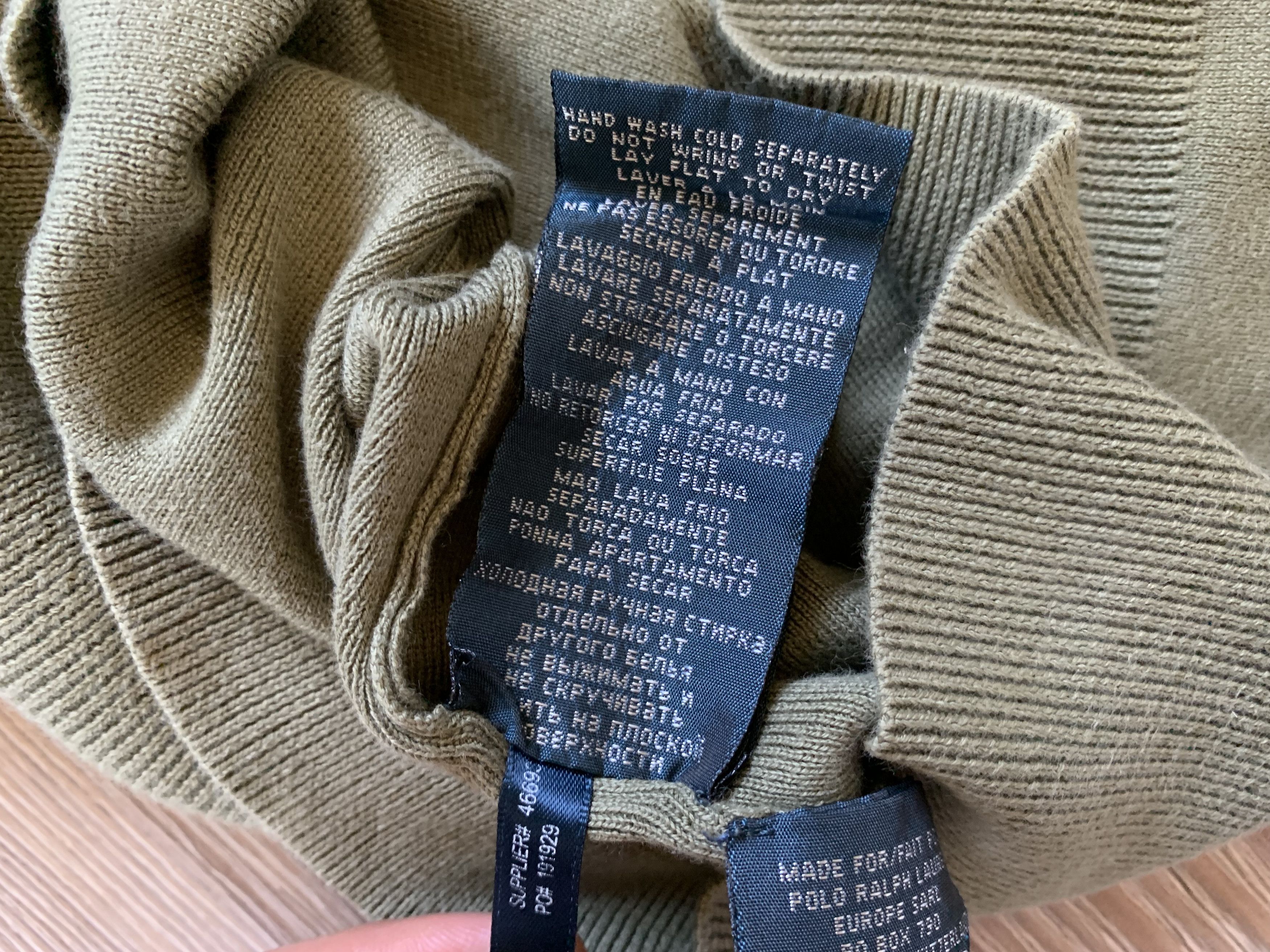 Polo Ralph Lauren × Vintage Polo Ralph Lauren Olive Vintage Pullover Size US L / EU 52-54 / 3 - 9 Thumbnail