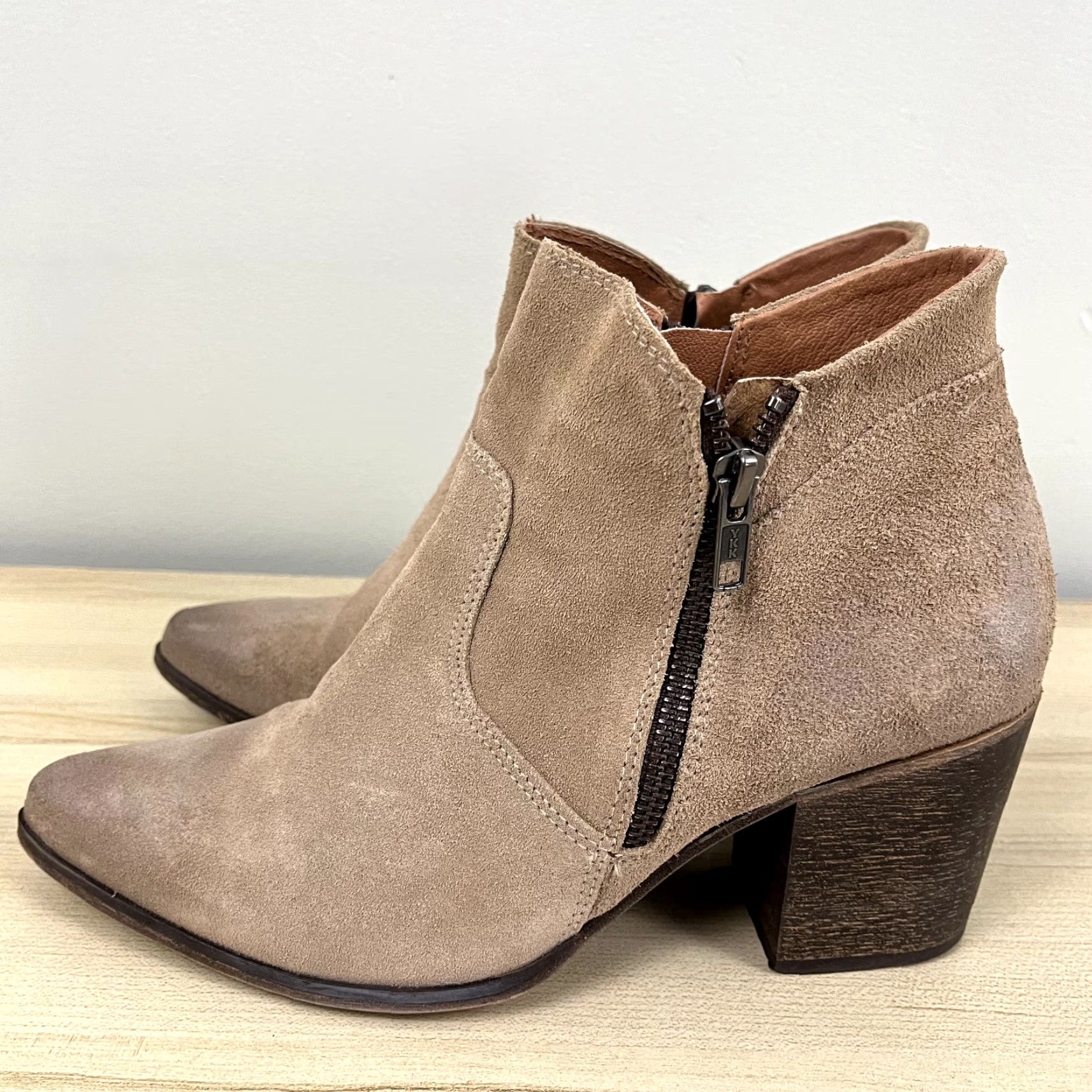 FREEBIRD FREEBIRD Boots Womens Size 8 Brown Leather Double Zip Ankle Booties Heels Size US 8 / IT 38 - 7 Thumbnail