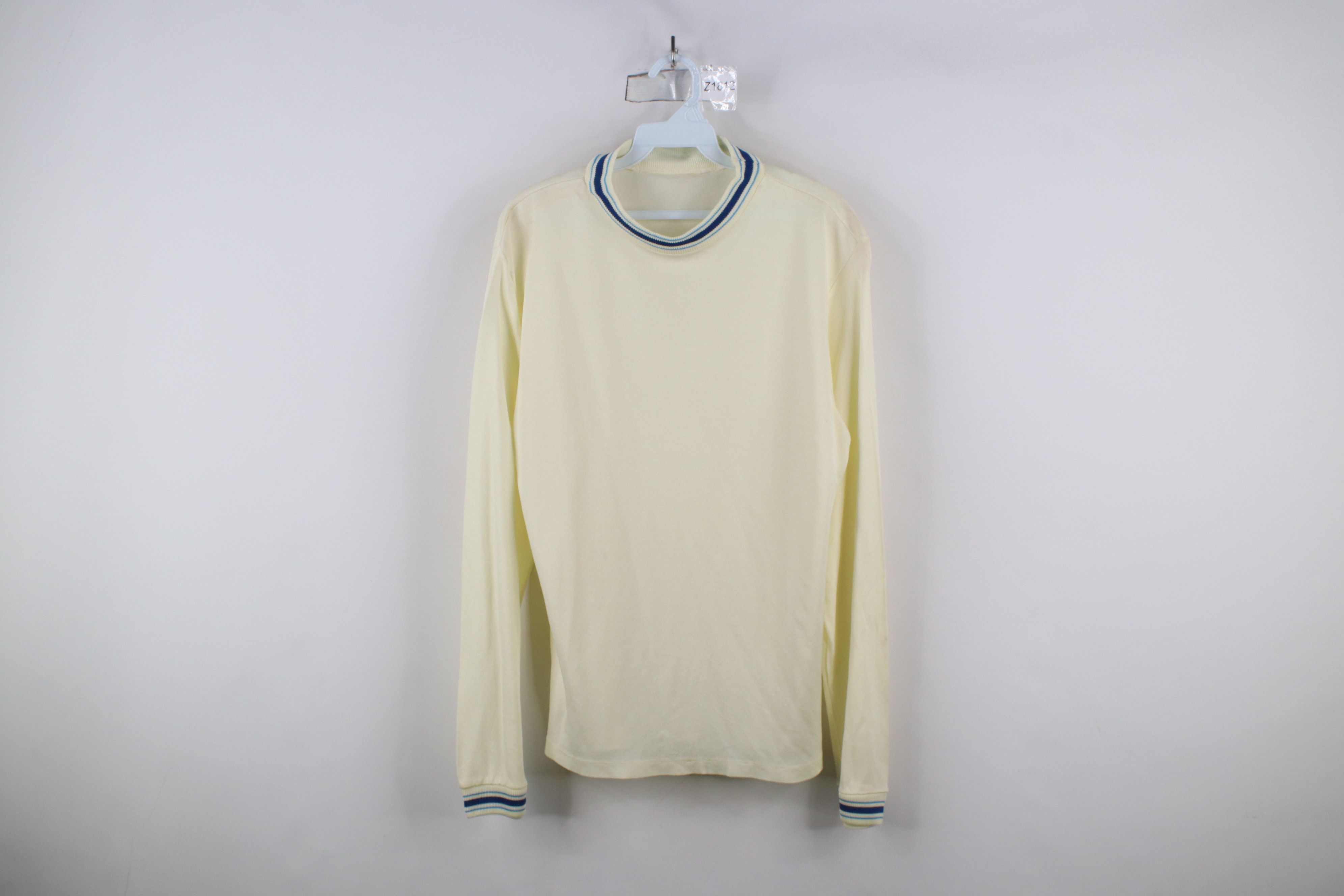 Vintage Vintage 60s 70s Streetwear Knit Long Sleeve T-Shirt Yellow Size US M / EU 48-50 / 2 - 1 Thumbnail