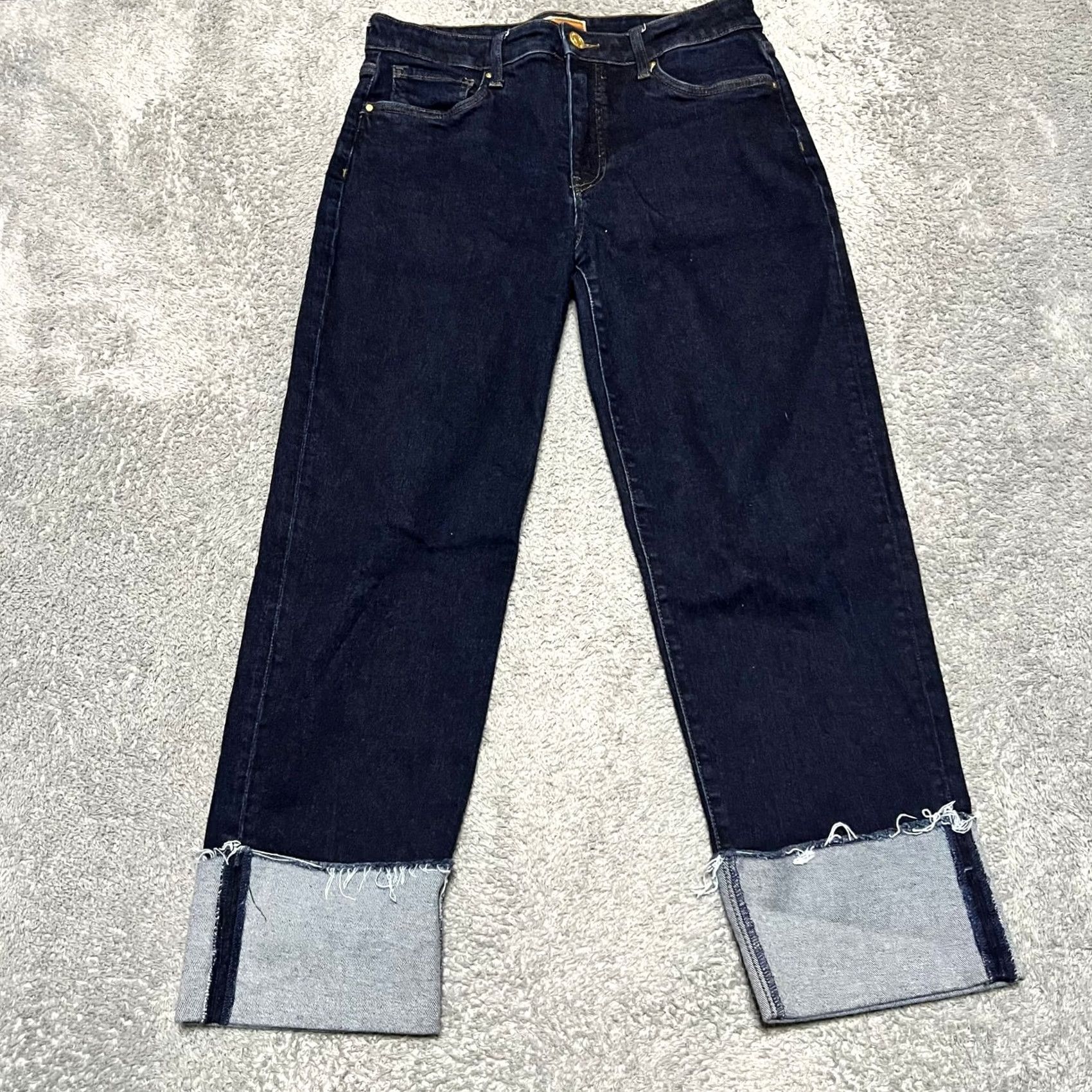 Vintage Kut from the Kloth Jeans Womens 4 FAY Fab Ab Straight Leg Blue Cuffed 31x26.5 Size 27" / US 4 / IT 40 - 2 Thumbnail