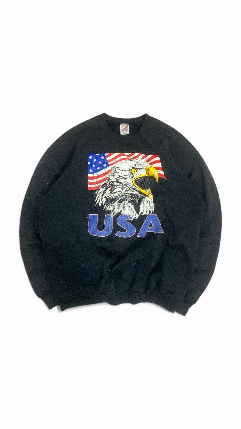 Harley Davidson × Vintage Vintage distressed USA eagle sweatshirt Size US XXL / EU 58 / 5 - 1 Thumbnail