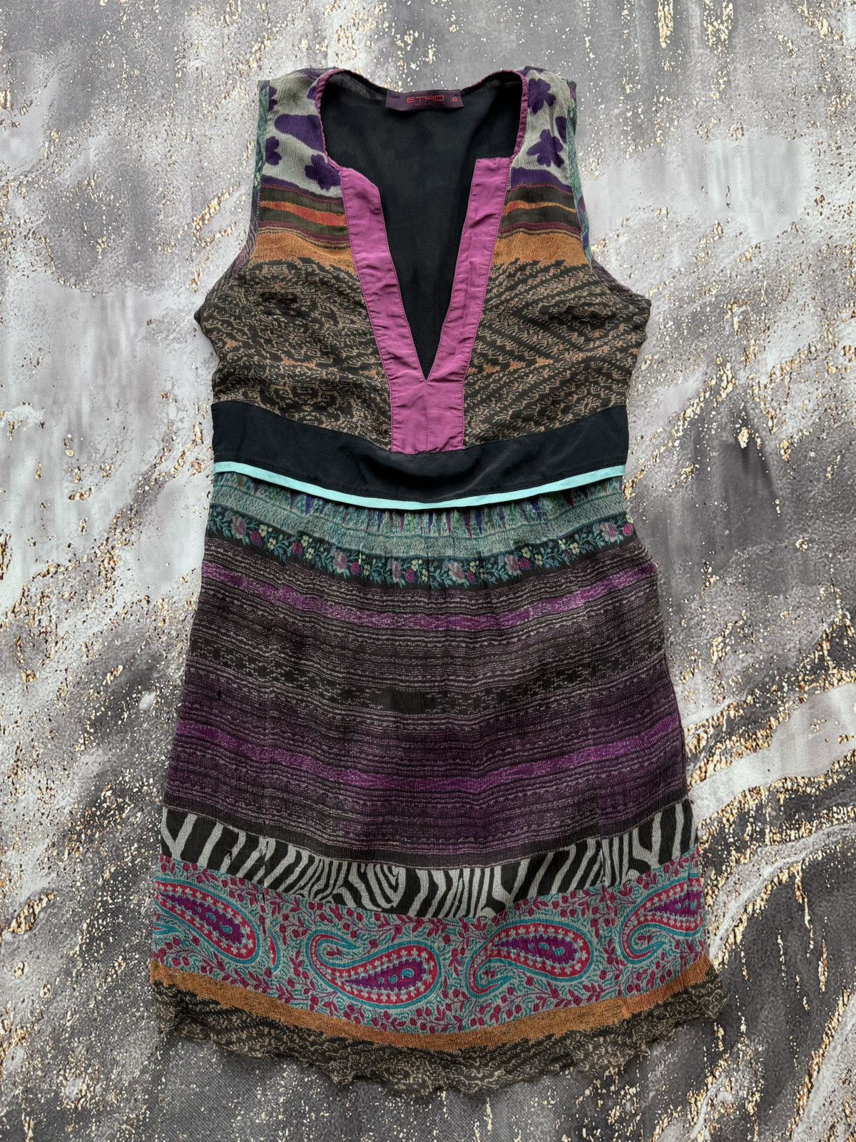 Etro ETRO Vintage Silk Mini Dress Size M / US 6-8 / IT 42-44 - 1 Thumbnail