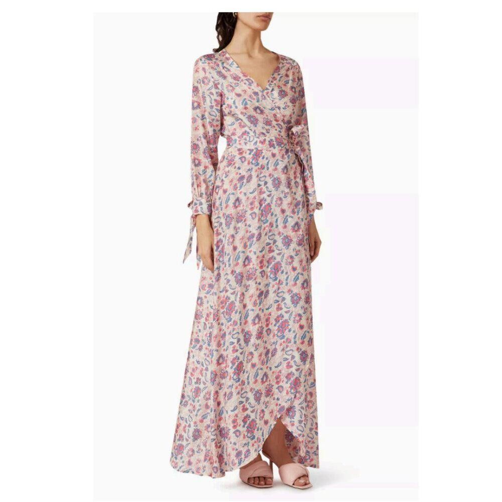 Designer Hannah Artwear Silk Luna Maxi Dress Pink Sz 0 NWT Size XS / US 0-2 / IT 36-38 - 3 Thumbnail