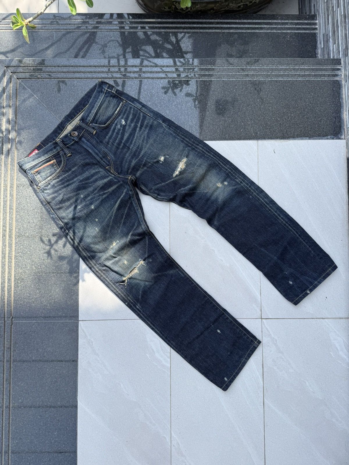 Edwin × Vintage 90’s EDWIN RARE JAPANESE BRAND RETRO Y2K POCKET LOGO DENIM Size US 29 - 8 Thumbnail