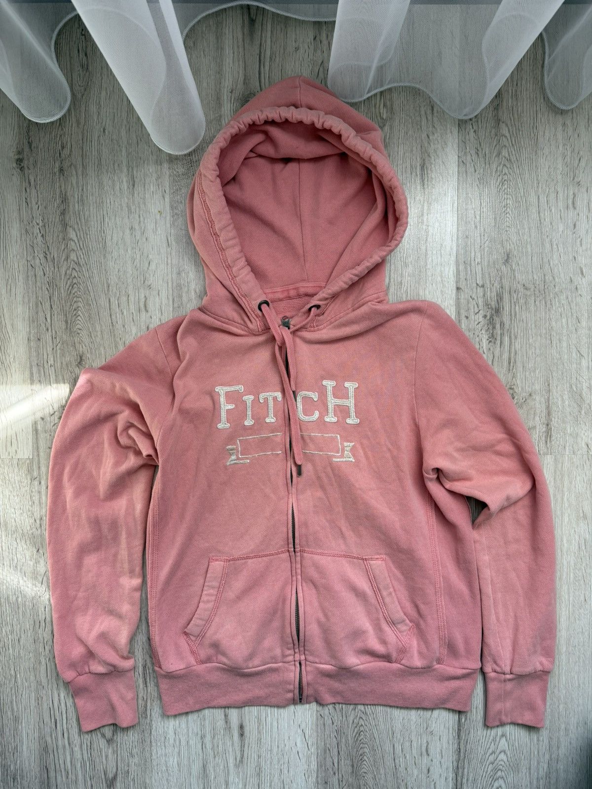 Abercrombie & Fitch Vintage Y2K Abercrombie & Fitch Pink Full Zip Hoodie Size L / US 10 / IT 46 - 1 Thumbnail