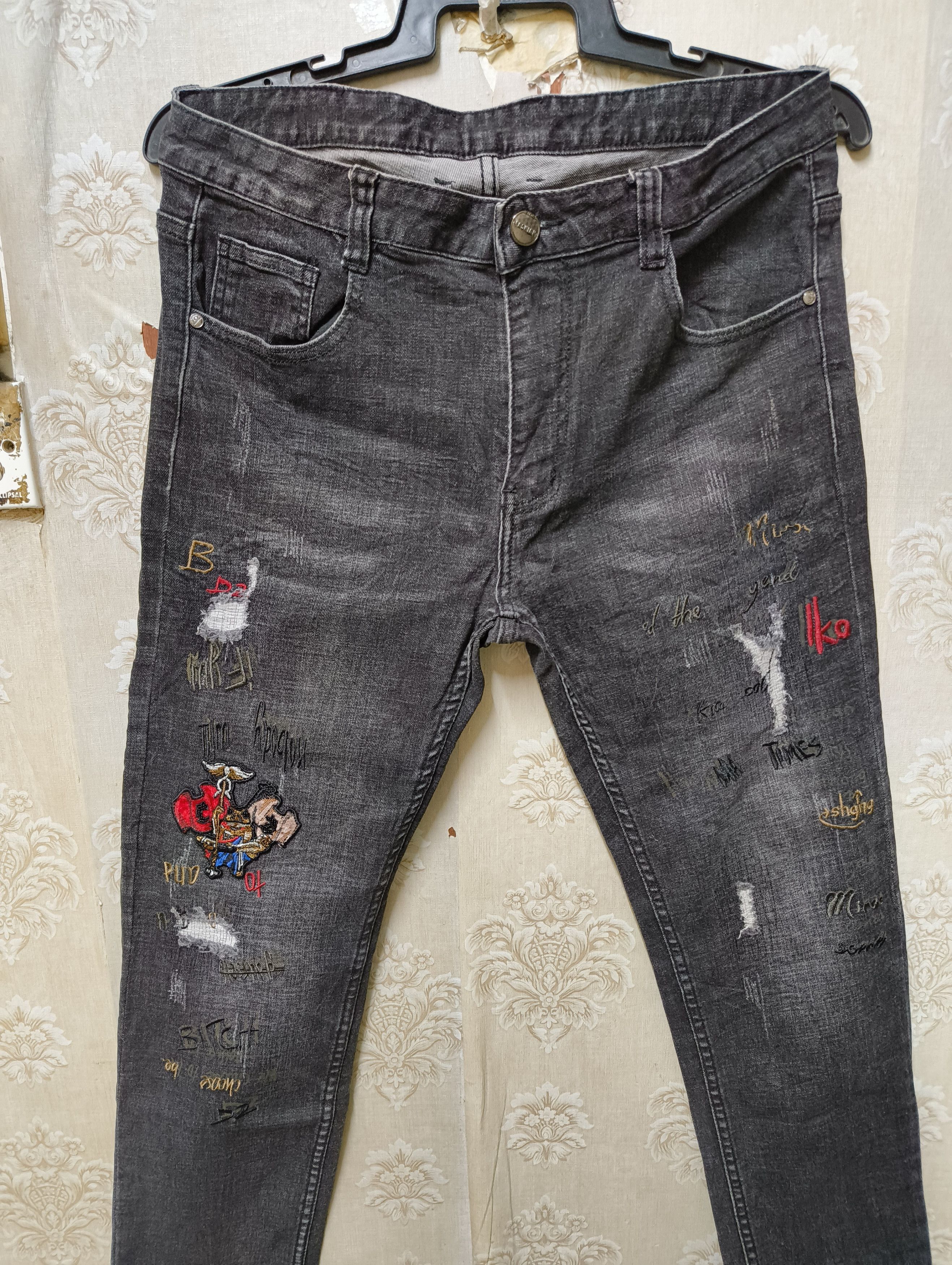 Japanese Brand EMPORIO JEANS AVANT GARDE FUN DENIM Size US 35 - 4 Thumbnail