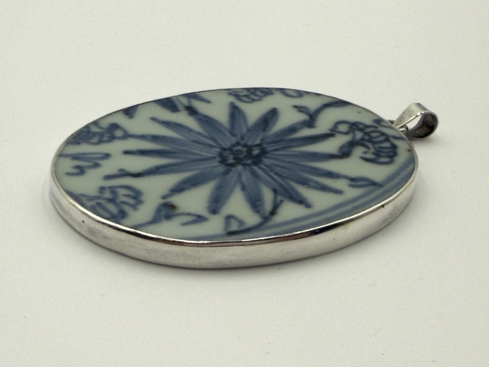 Other Ming Dynasty Porcelain Pendant in Sterling with 925 chain Size ONE SIZE - 7 Thumbnail