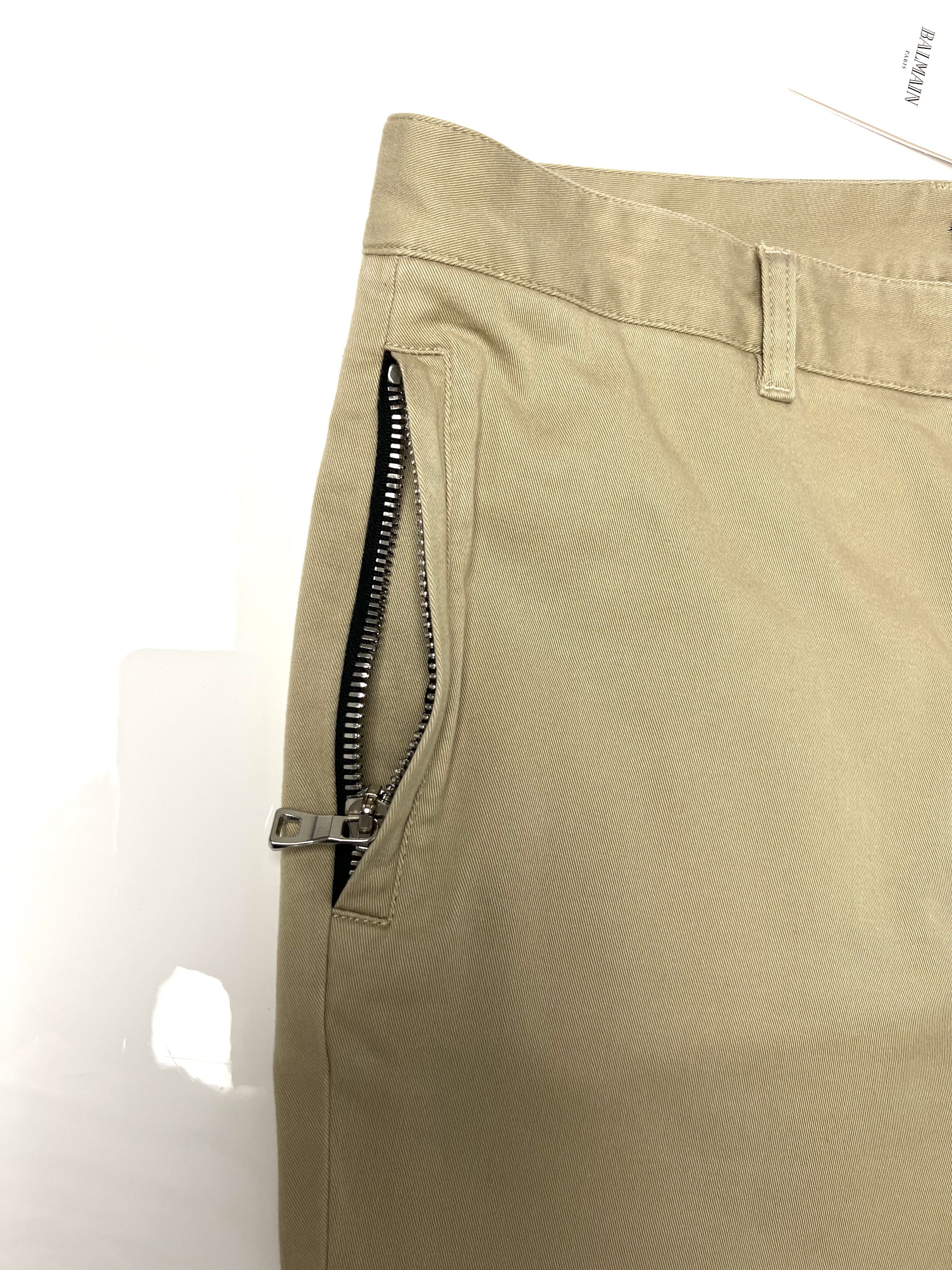 Balmain 690€ BALMAIN PARIS COTTON BLEND CASUAL PANTS MADE IN ITALY Size US 38 / EU 54 - 9 Thumbnail