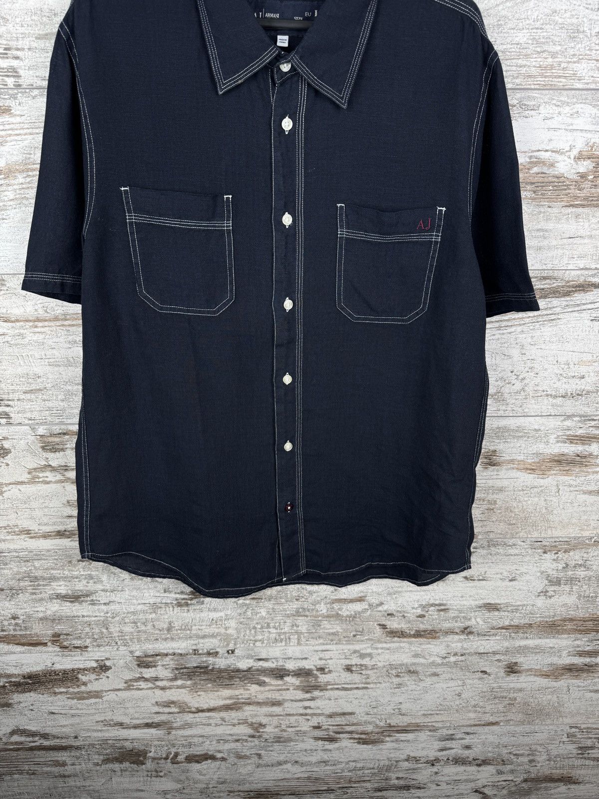 Armani Mens Vintage Armani Jeans linen shirts button up AJ lino Size US M / EU 48-50 / 2 - 3 Thumbnail