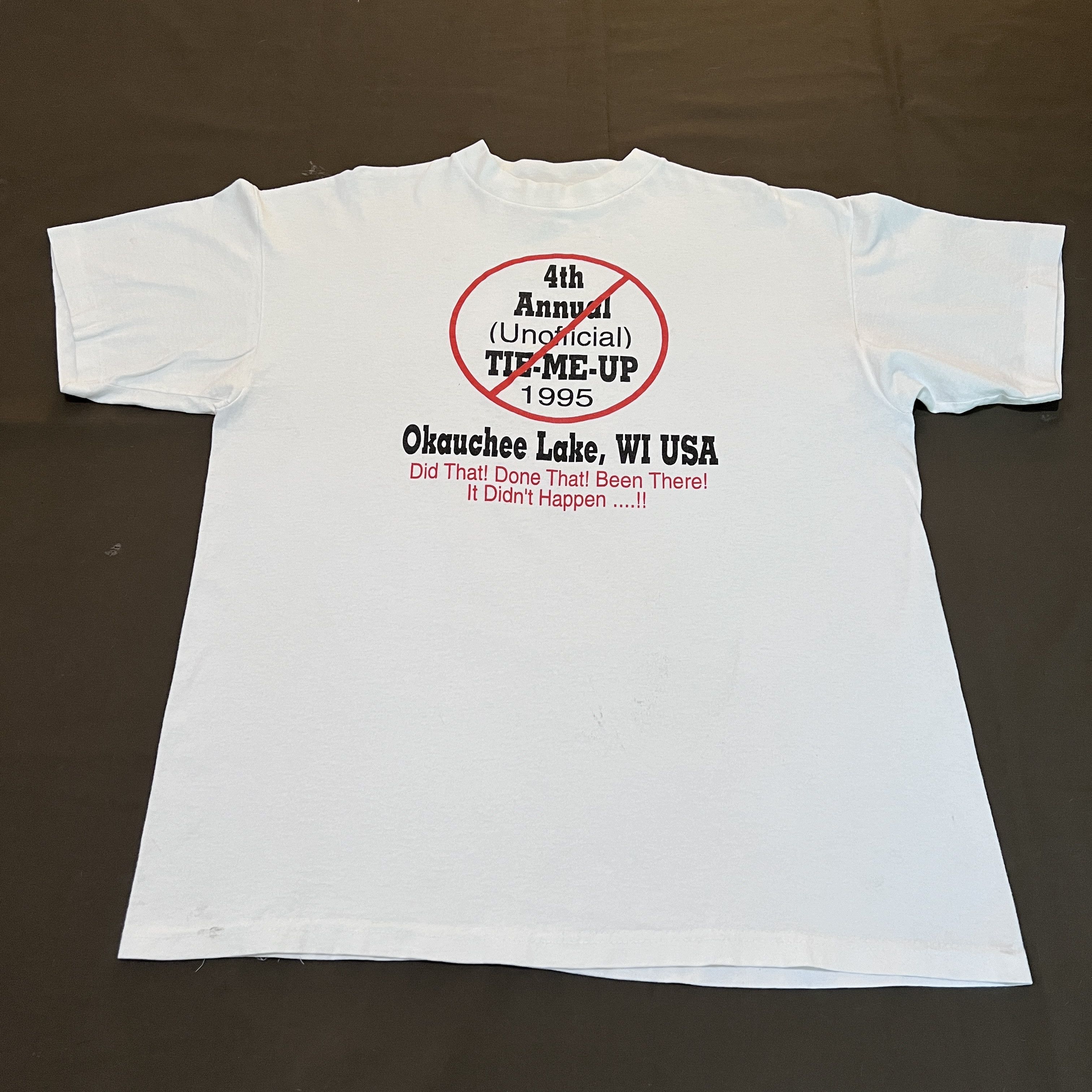 Vintage 90s No 4th annual unofficial tie me up Tee Humor Funny Size US XL / EU 56 / 4 - 2 Thumbnail