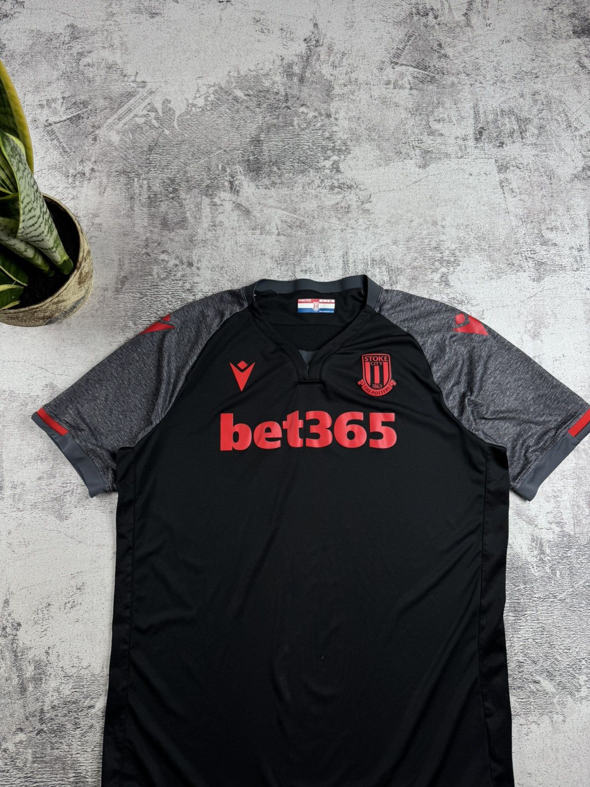 Macron Stoke City Macron 2019 2020 Away Soccer Football Men’s 3XL Retro T Shirt Jersey Size US XXL / EU 58 / 5 - 4 Thumbnail