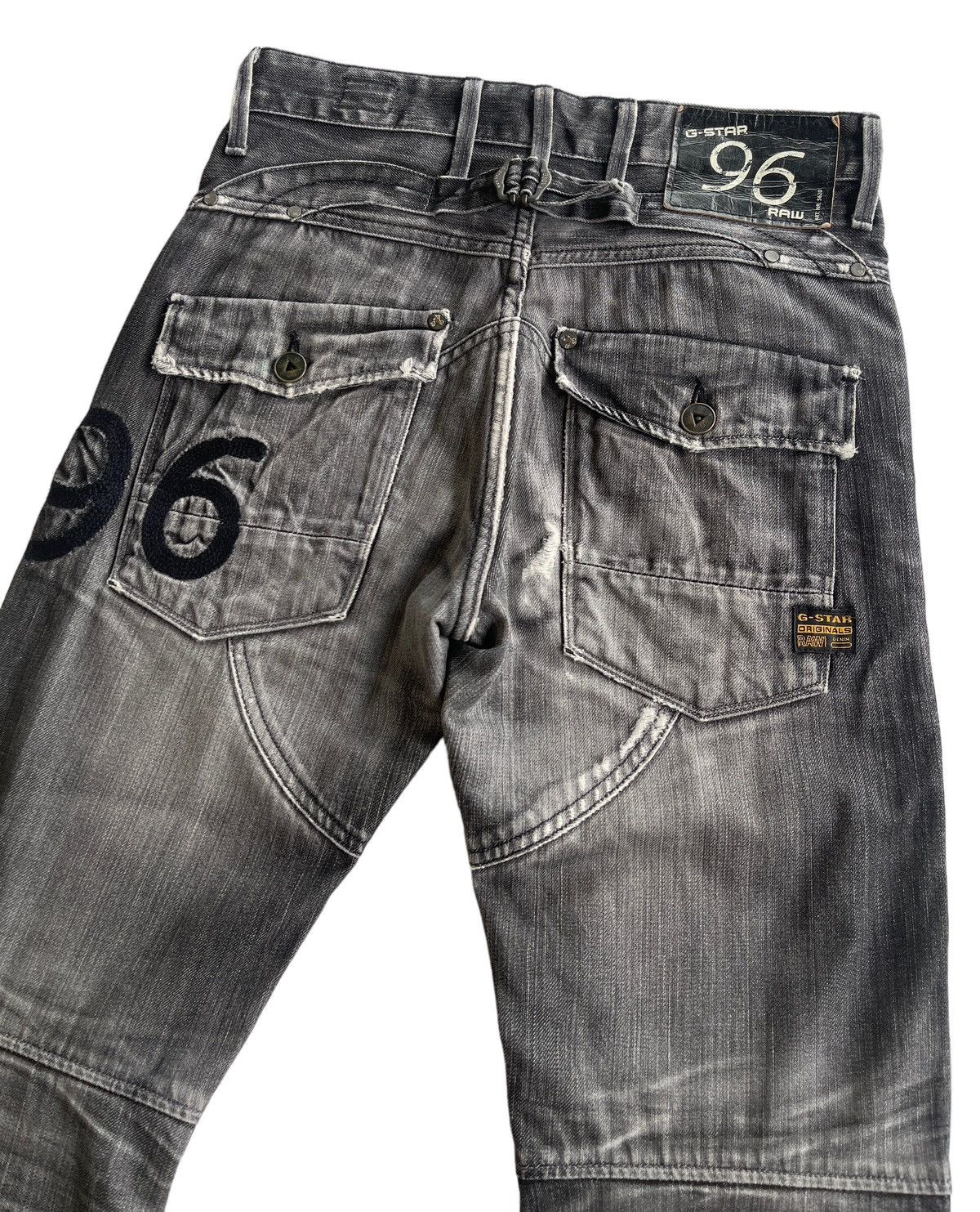 G-Star Gstar Raw Distressed Bikers Double Knee Denim Size US 29 - 9 Thumbnail