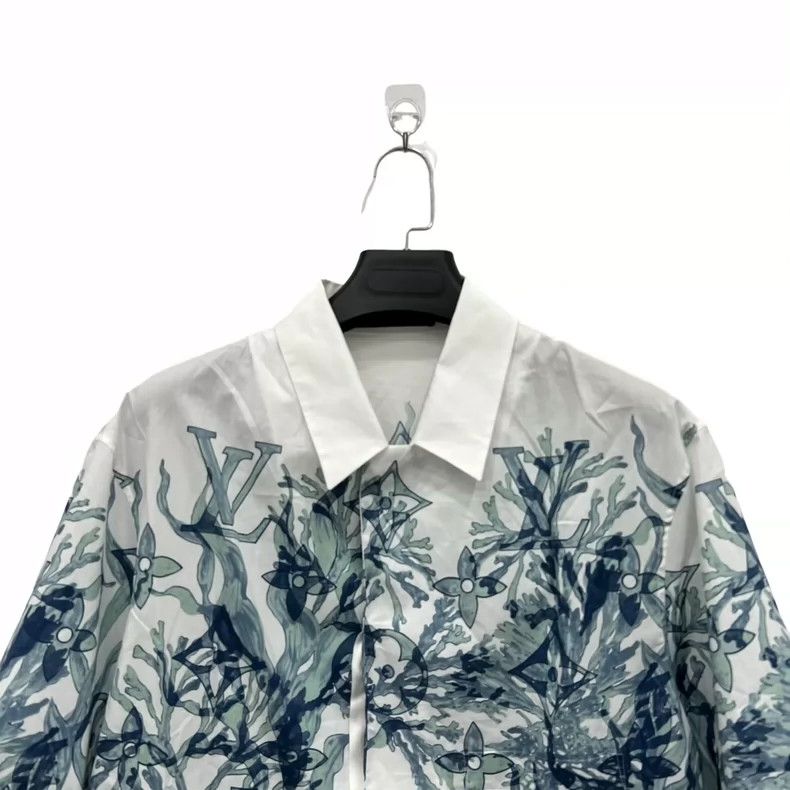 Louis Vuitton Louis Vuitton Seagrass shirt with full print shirt Size US L / EU 52-54 / 3 - 5 Thumbnail