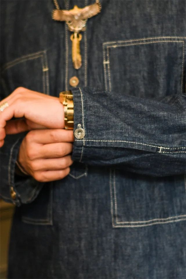 Japanese Brand × Vintage Loose Pullover Shirt Jacket Denim Size US M / EU 48-50 / 2 - 4 Thumbnail