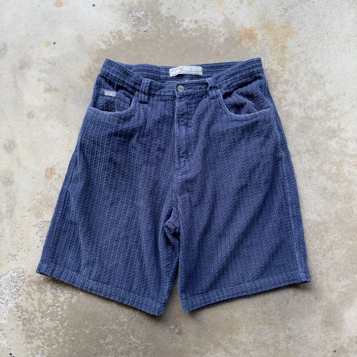 Image of Jnco x Vintage Baggy Skater Corduroy Shorts Navy Blue, Men's (Size 31)