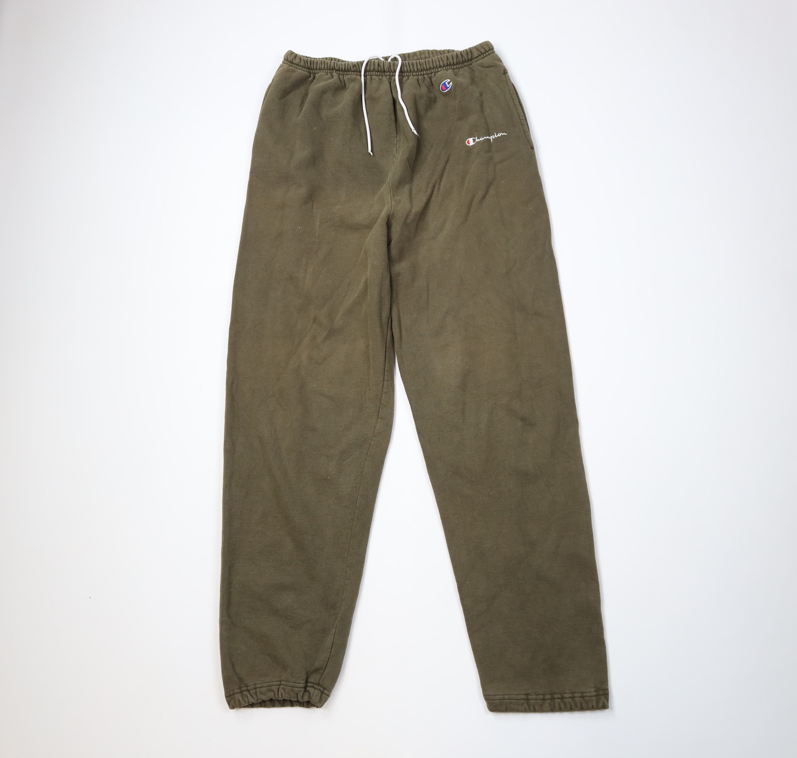 Champion Vintage 90s Champion Spell Out Sweatpants Joggers Green Size US 38 / EU 54 - 1 Thumbnail