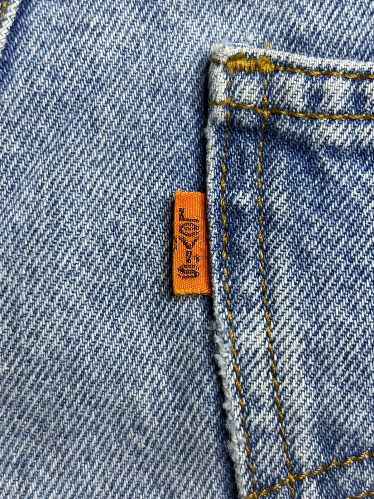 Levi's Vintage 90s Levis 210 Orange Tab Blue Wash Baggy Jeans Size US 30 / EU 46 - 10 Thumbnail
