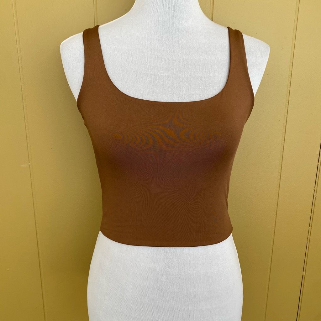 Other Women XS soft & smoothe scoopneck tank crop top brown Size XS / US 0-2 / IT 36-38 - 1 Thumbnail