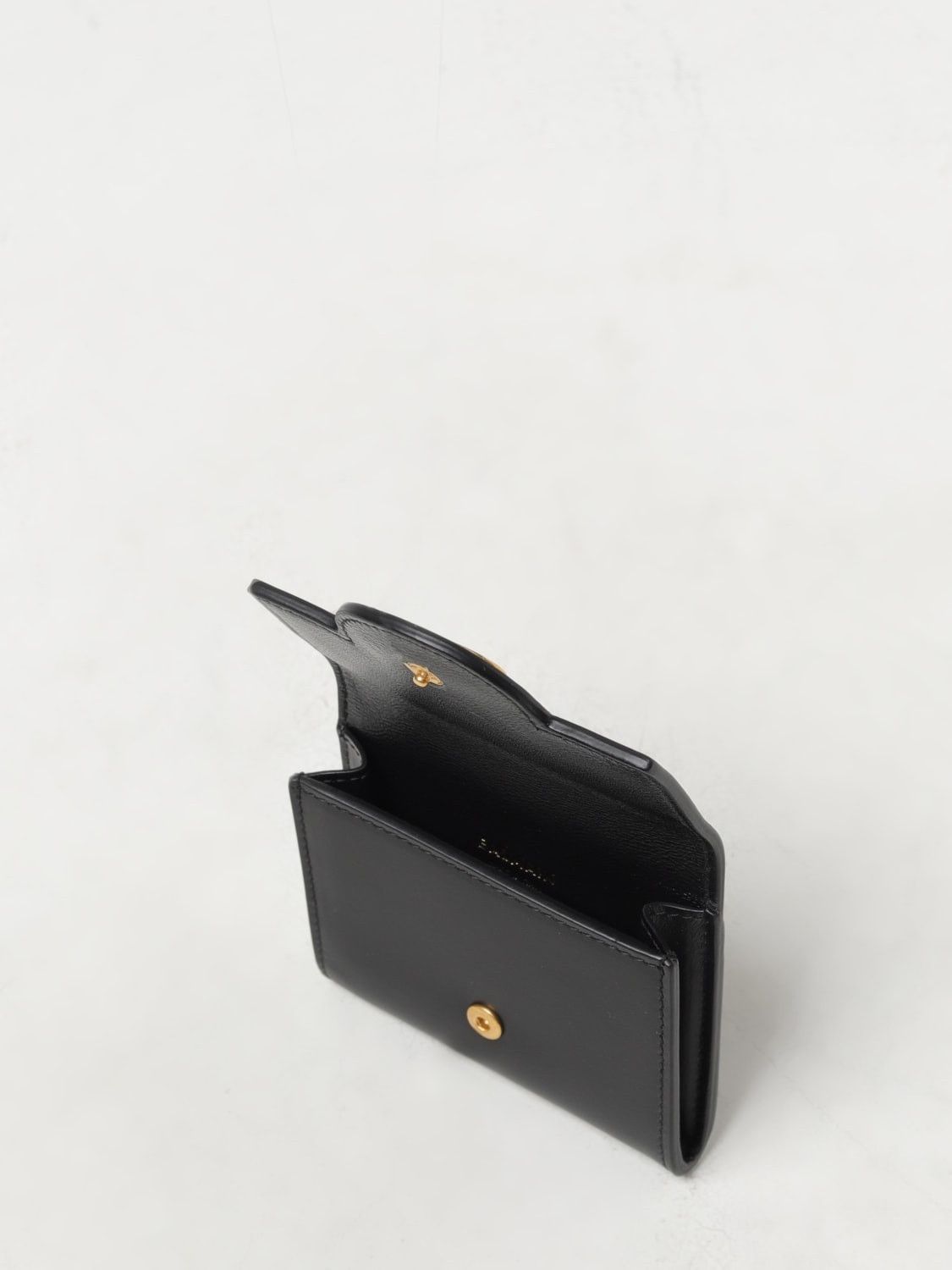 Balmain o1s1wg110825 Size:OS/Calfskin B-Buzz Trifold Wallet in Black Size ONE SIZE - 2 Thumbnail