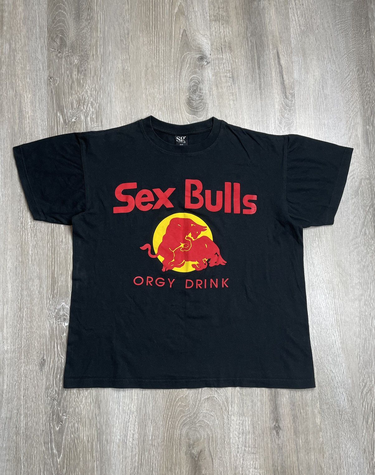 Humor Vintage Funny Sex Bulls Orgy Drink Big Print Tee Shirt | Grailed