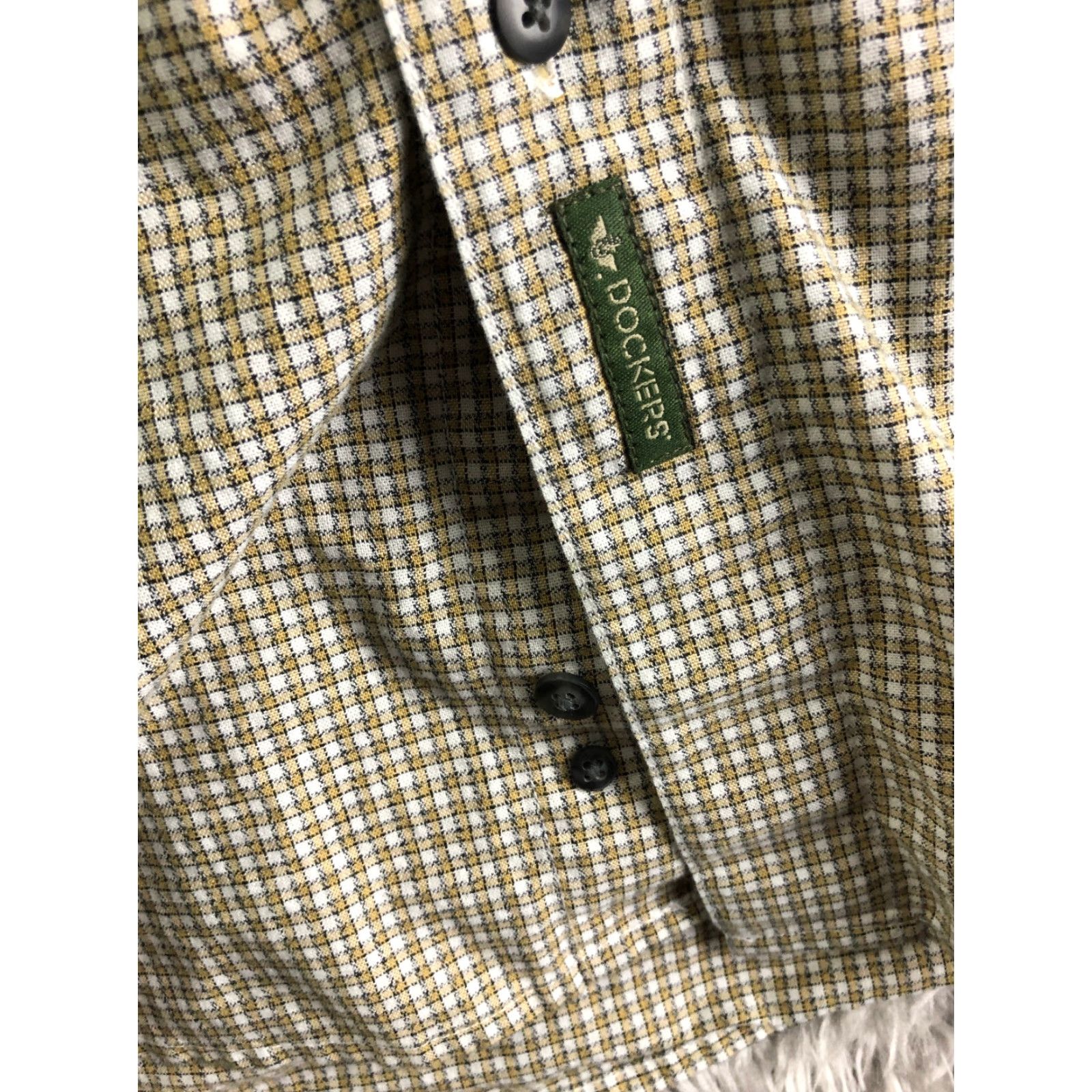 Dockers DOCKERS Mens XL Beige Plaid Long Sleeve Button Down Collar Shirt Size US XL / EU 56 / 4 - 7 Thumbnail