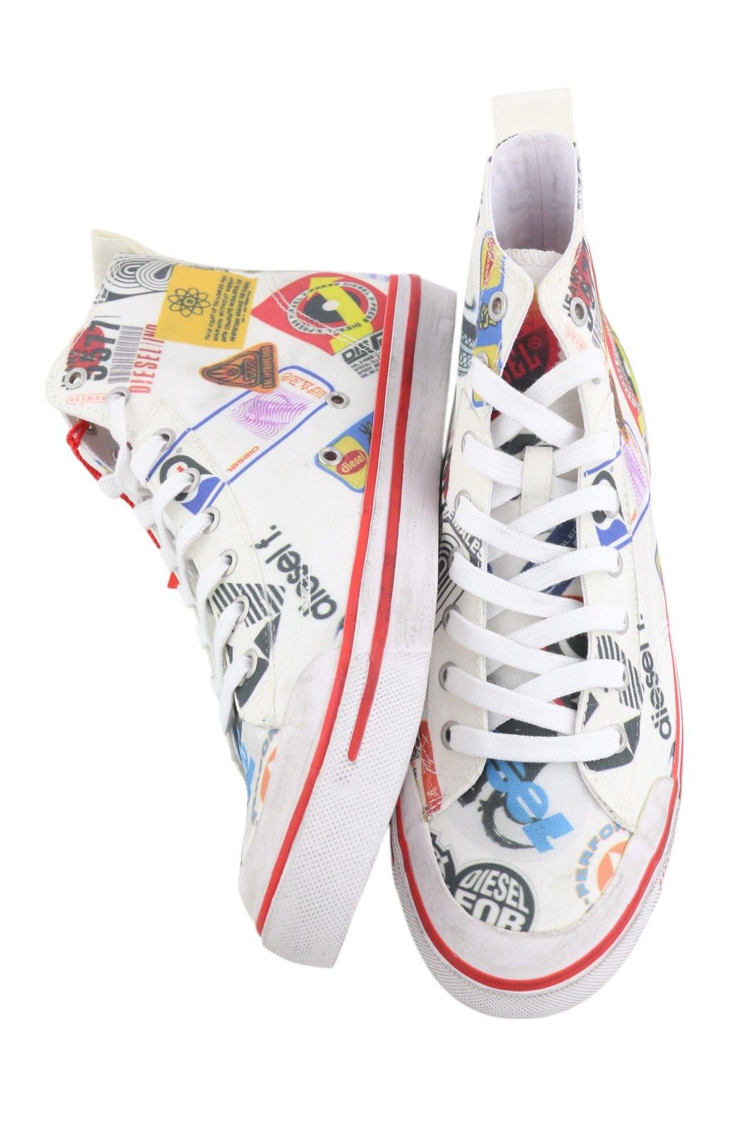 Diesel S-ATHOS MID EU42 Patterned High Top Laced Almond Toe 40851 Size US 9 / EU 42 - 7 Thumbnail