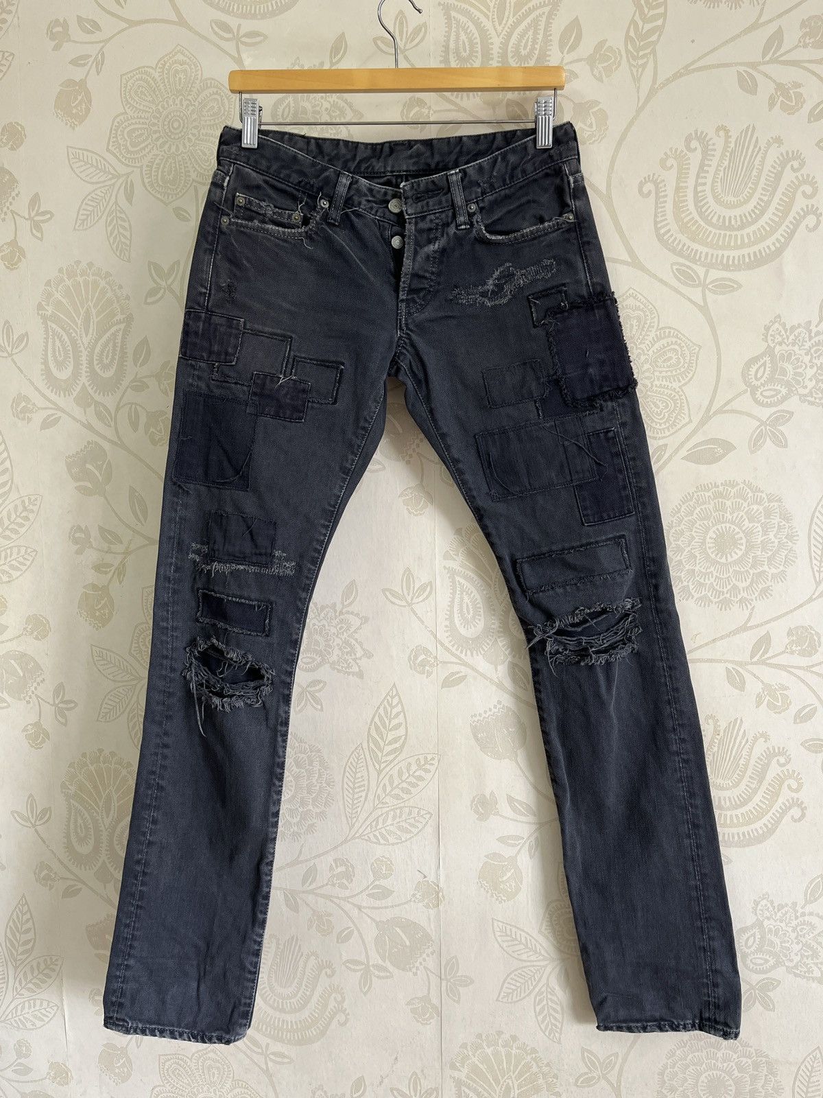 Hysteric Glamour × Tornado Mart × Vintage Hysteric Glamour Patches Kapital Distressed Denim Size US 30 / EU 46 - 3 Thumbnail