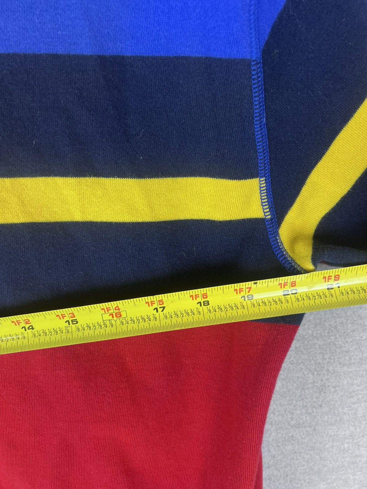 Polo Ralph Lauren Polo Ralph Lauren P-93 Spell Out Striped Hoodie Men’s XS Size US XS / EU 42 / 0 - 6 Thumbnail