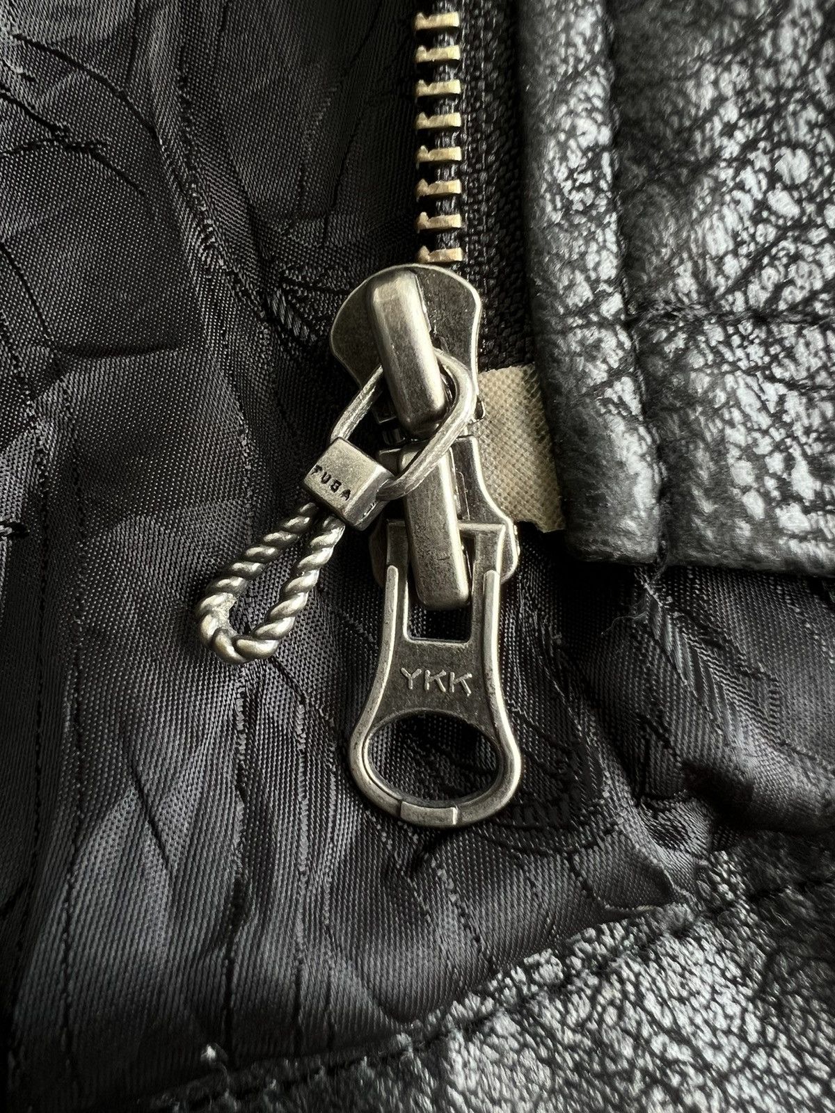 Fuga x Civarize Fox Fur Bondage Zipper Mosaic Leather Jacket