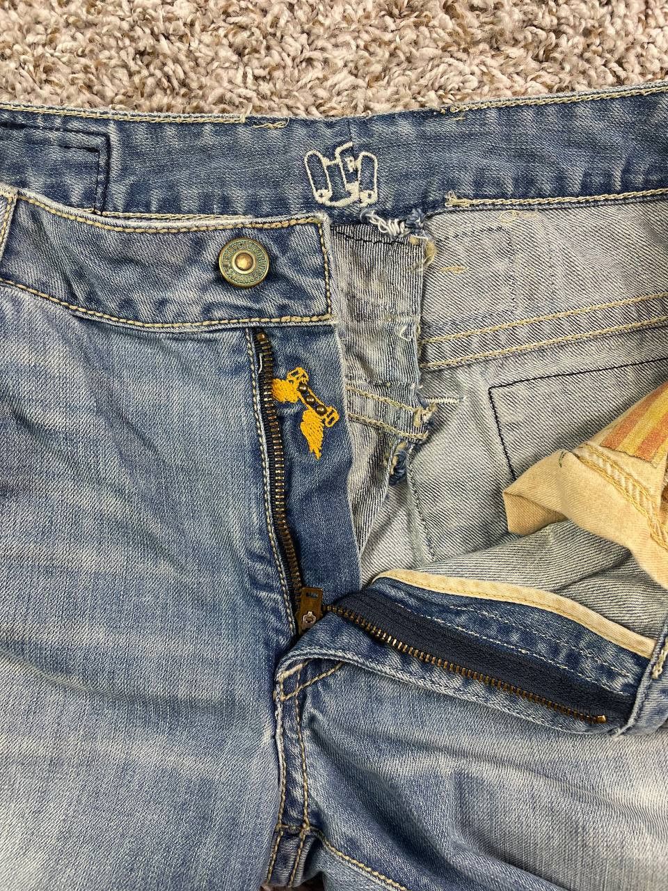 Robins Jeans Robin's Jean Zip RND Flap Studded Blue Jeans Size US 38 / EU 54 - 10 Thumbnail