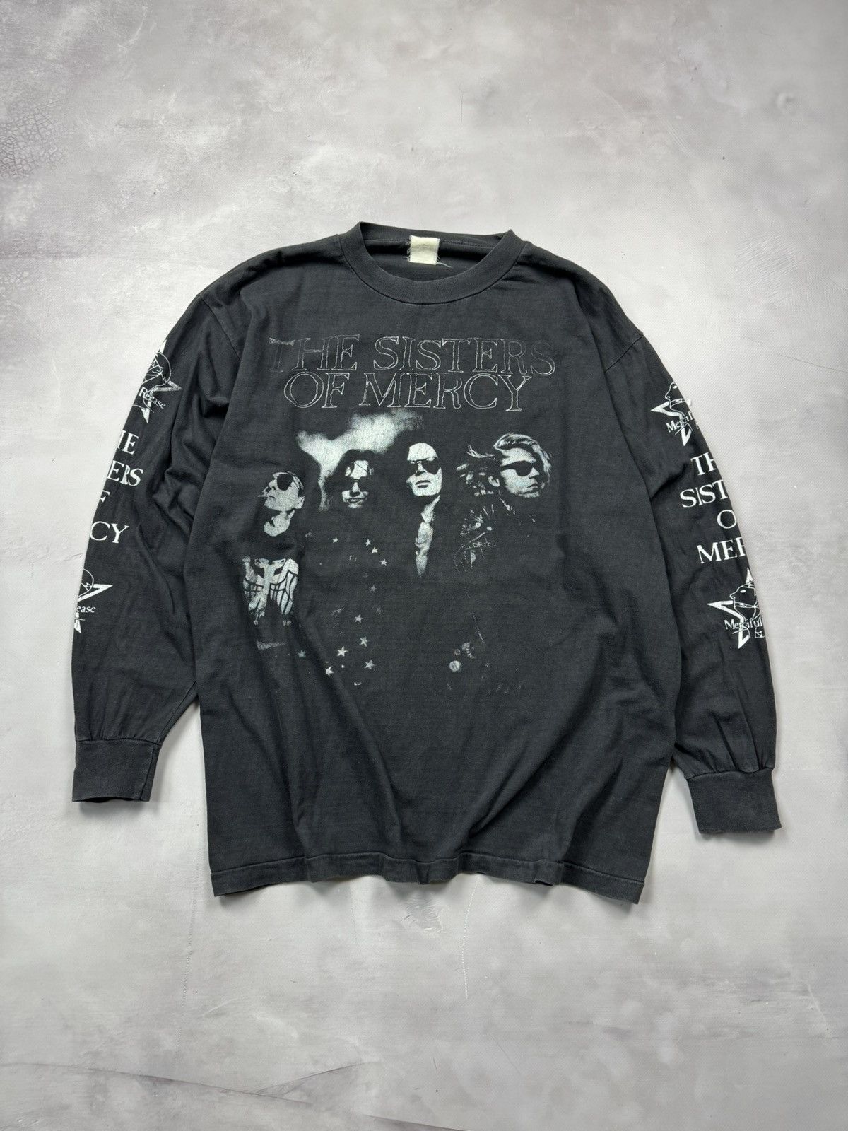 Vintage 90s Sisters Of Mercy Merciful Release L/S Tee(Faded Blk/XL) Size US XL / EU 56 / 4 - 12 Thumbnail
