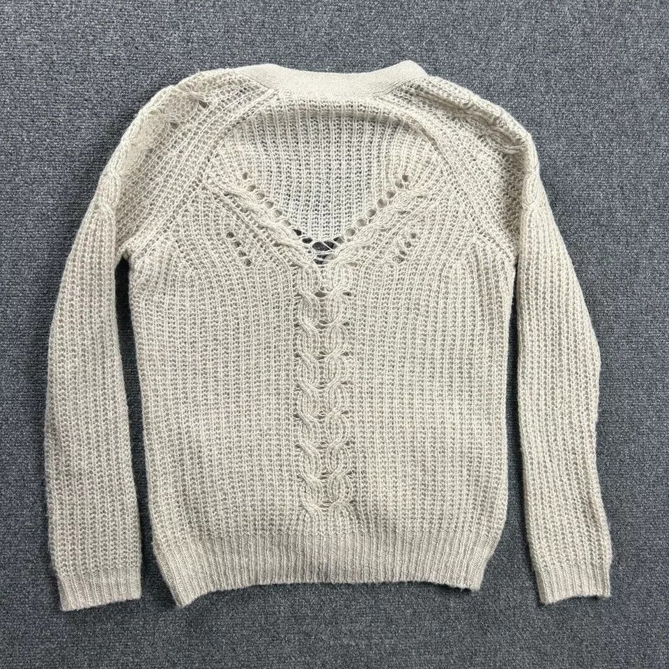 Other Kimchi Blue Cardigan Womens Small Beige Knit Sweater Acrylic Size S / US 4 / IT 40 - 5 Thumbnail
