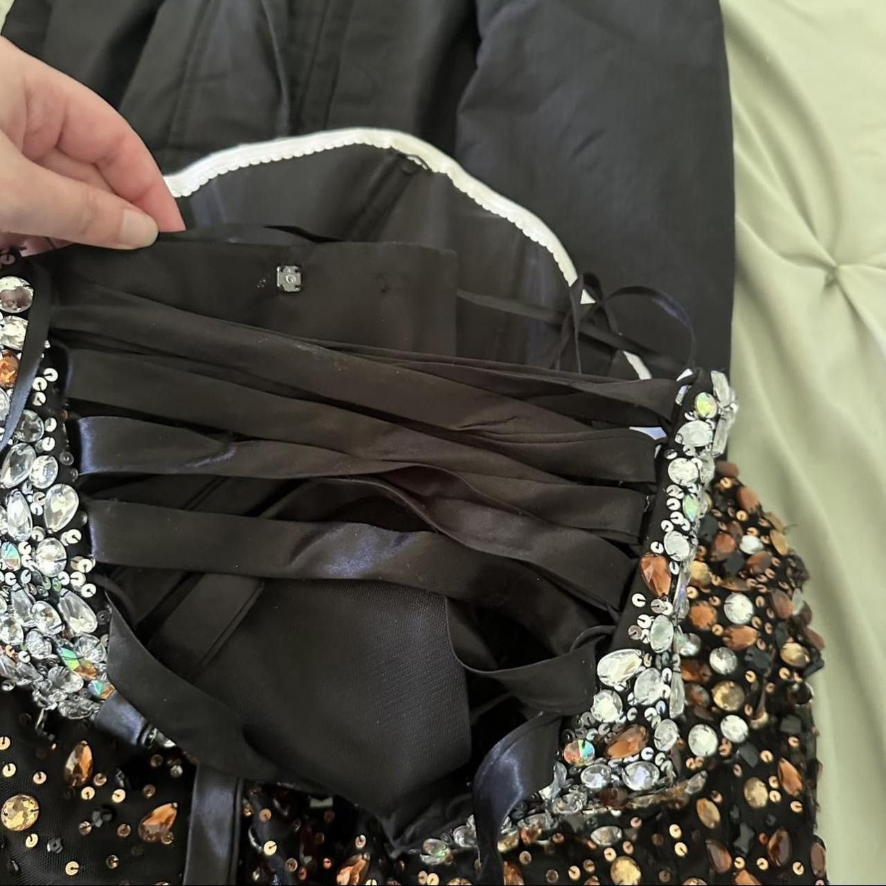 Other Black ombré silver and bronze embellished prom dress Size S / US 4 / IT 40 - 7 Thumbnail
