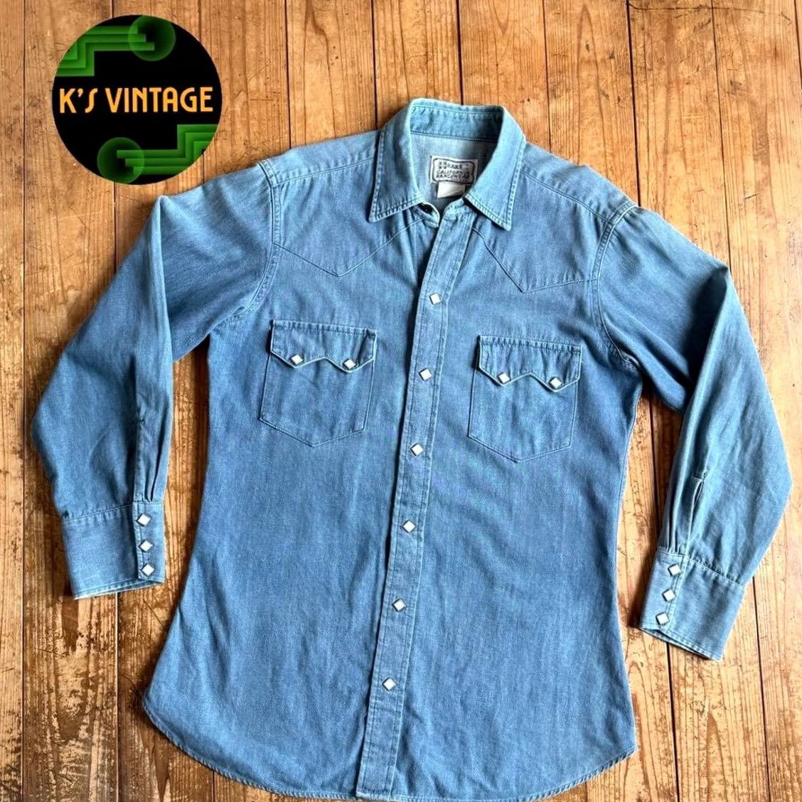 Denime Final Answer: Vintage 60s H Bar C Western Denim Shirt -Cowboy Ranch Workwear Size L Size US L / EU 52-54 / 3 - 2 Thumbnail