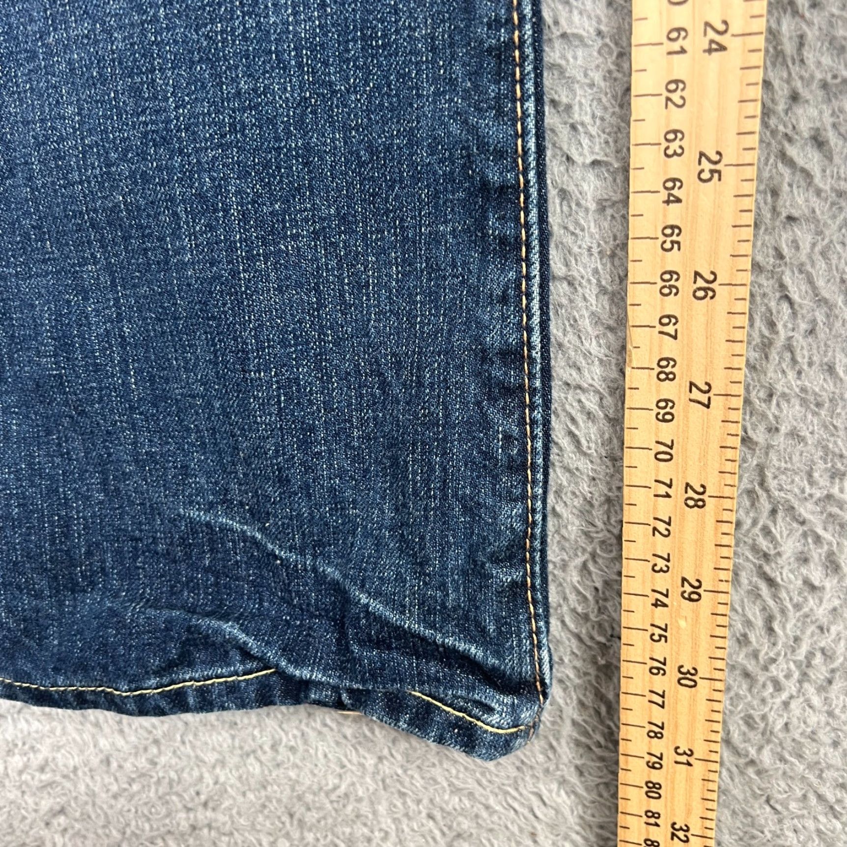 Abercrombie & Fitch VINTAGE Abercrombie & Fitch Baxter Jeans Mens Size 31x30 Slim Boot 5-Pocket Denim Blue Distressed Low Rise Slim Bootcut Regular 31 Inseam Mens Size US 31 - 5 Thumbnail