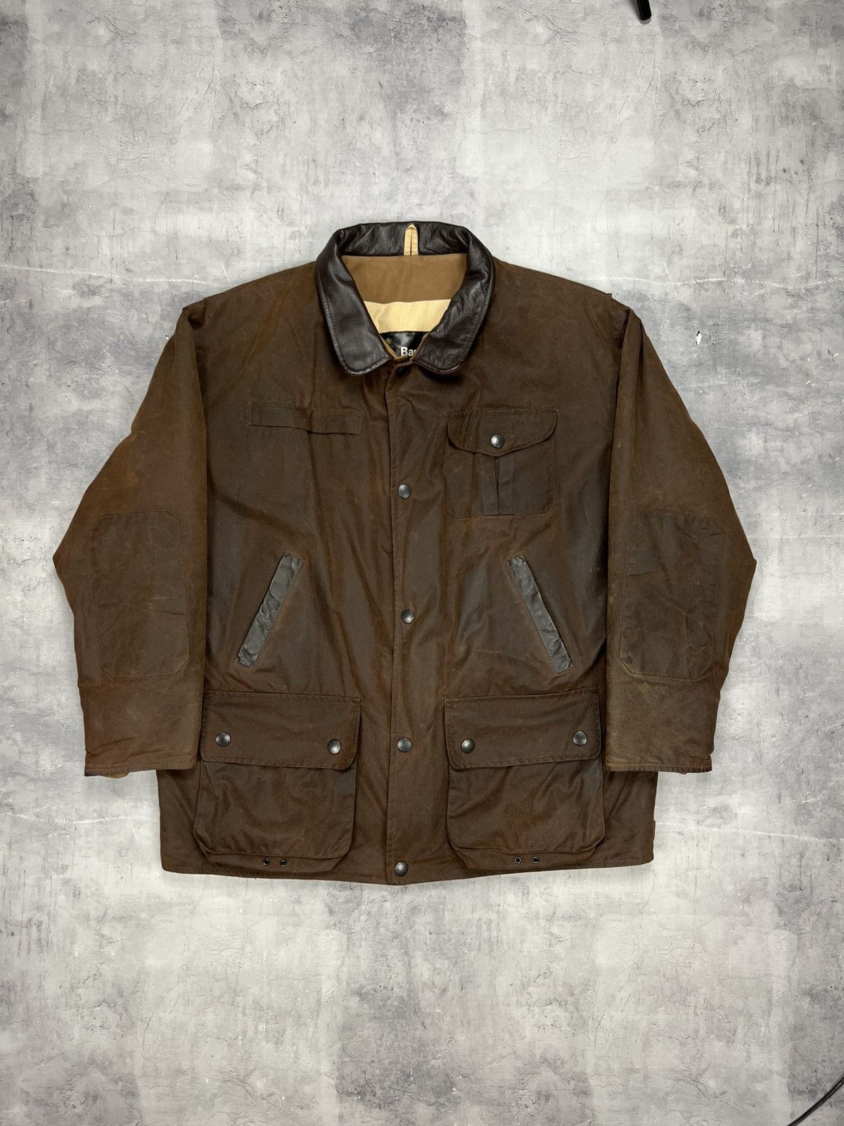 Barbour × Wax London Barbour A1550 Bushman Wax Waterproof Heavy Coat Jacket XL Size US XL / EU 56 / 4 - 1 Thumbnail