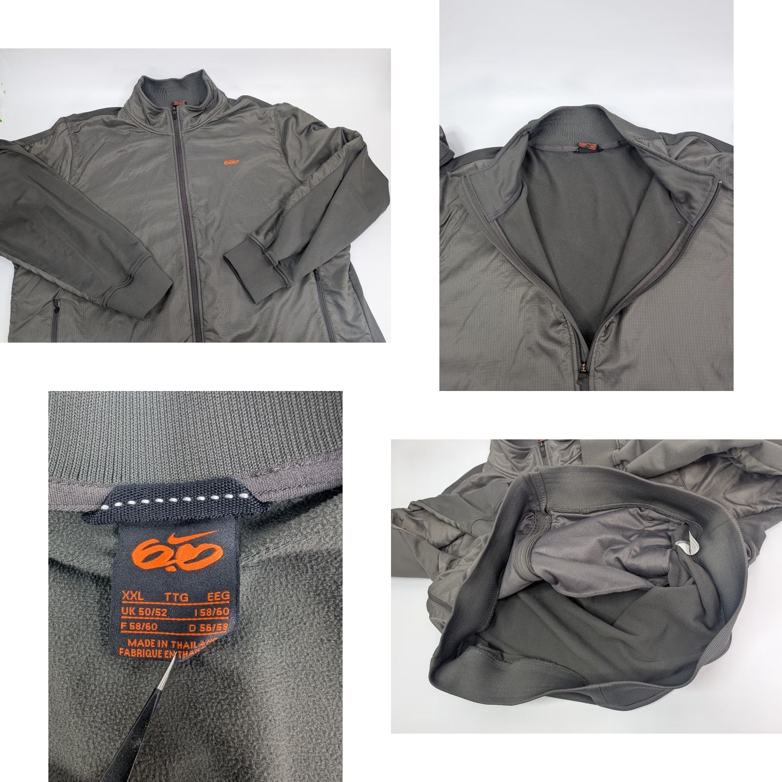 Nike Nike 6.0 Grey Mock Neck Zip Up Jacket Sweatshirt Mens 2XL Skate SB BMX Extreme Size US XXL / EU 58 / 5 - 8 Thumbnail