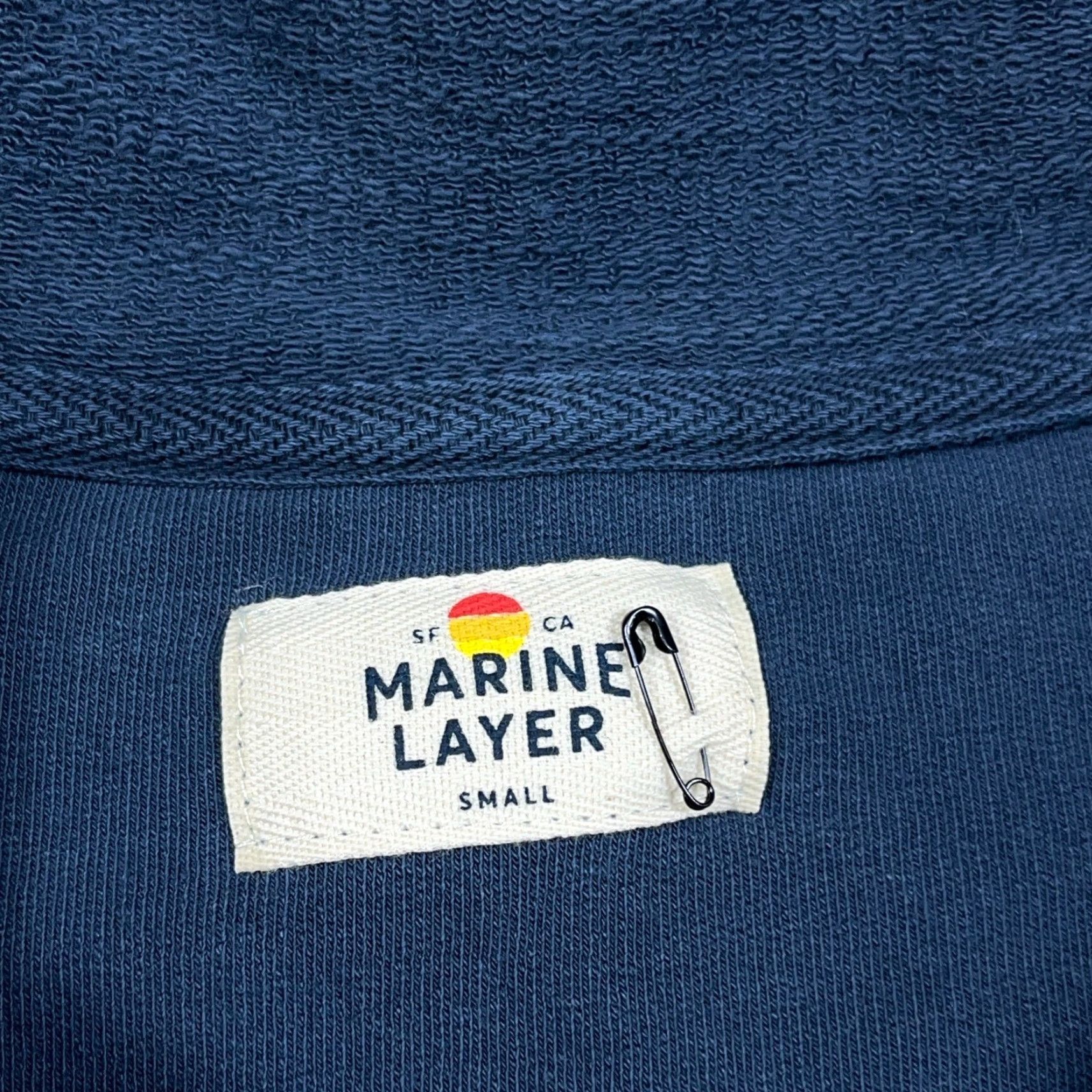 Marine Layer Marine Layer Sweater Men Small Blue Shawl Neck Pullover Cotton Adult Size US S / EU 44-46 / 1 - 5 Thumbnail