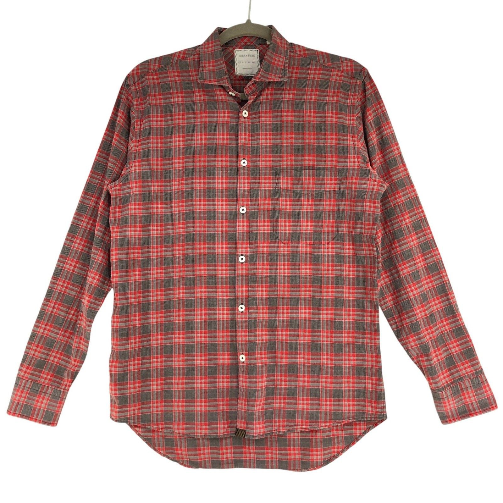 Billy Reid Billy Reid Shirt S Red Gray Plaid Long Sleeve Button Up Size US S / EU 44-46 / 1 - 1 Thumbnail